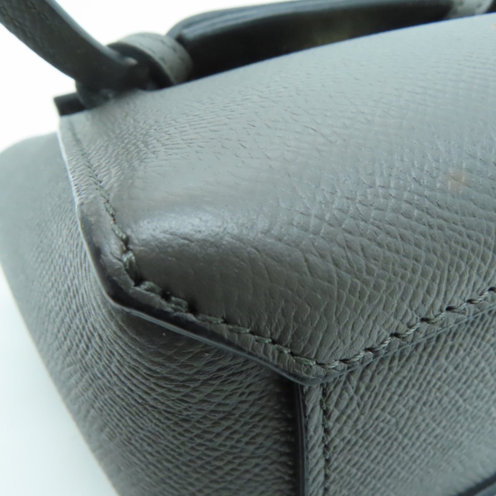 CELINE 牛皮皮革Pico Belt Bag金扣手挽肩背两用袋灰色