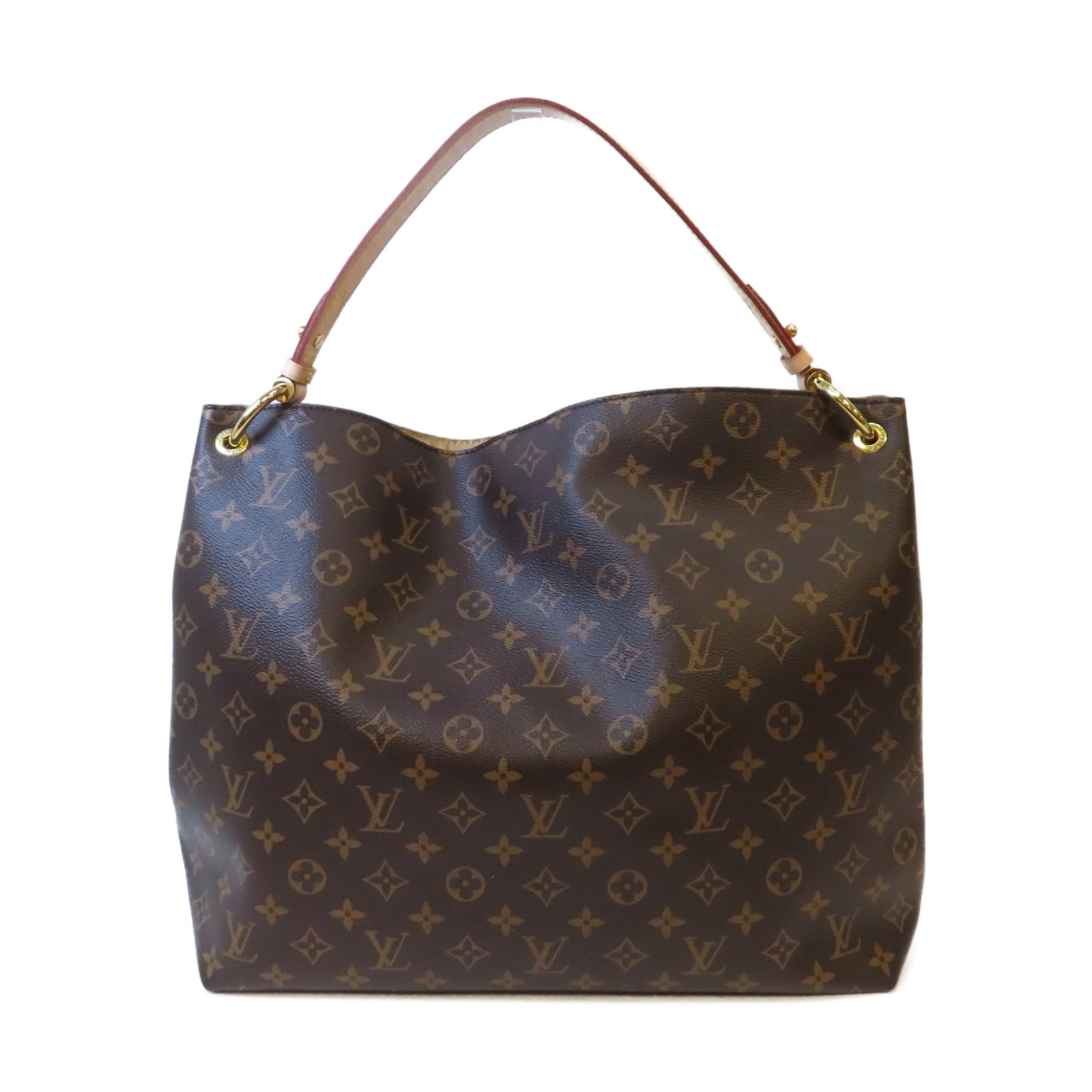 LOUIS VUITTON Monogram Graceful MM金扣肩背袋啡色