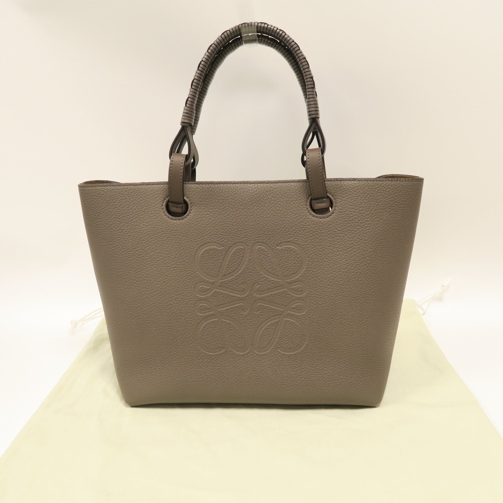 LOEWE 牛皮皮革Shoulder Bag手挽肩背兩用袋啡色
