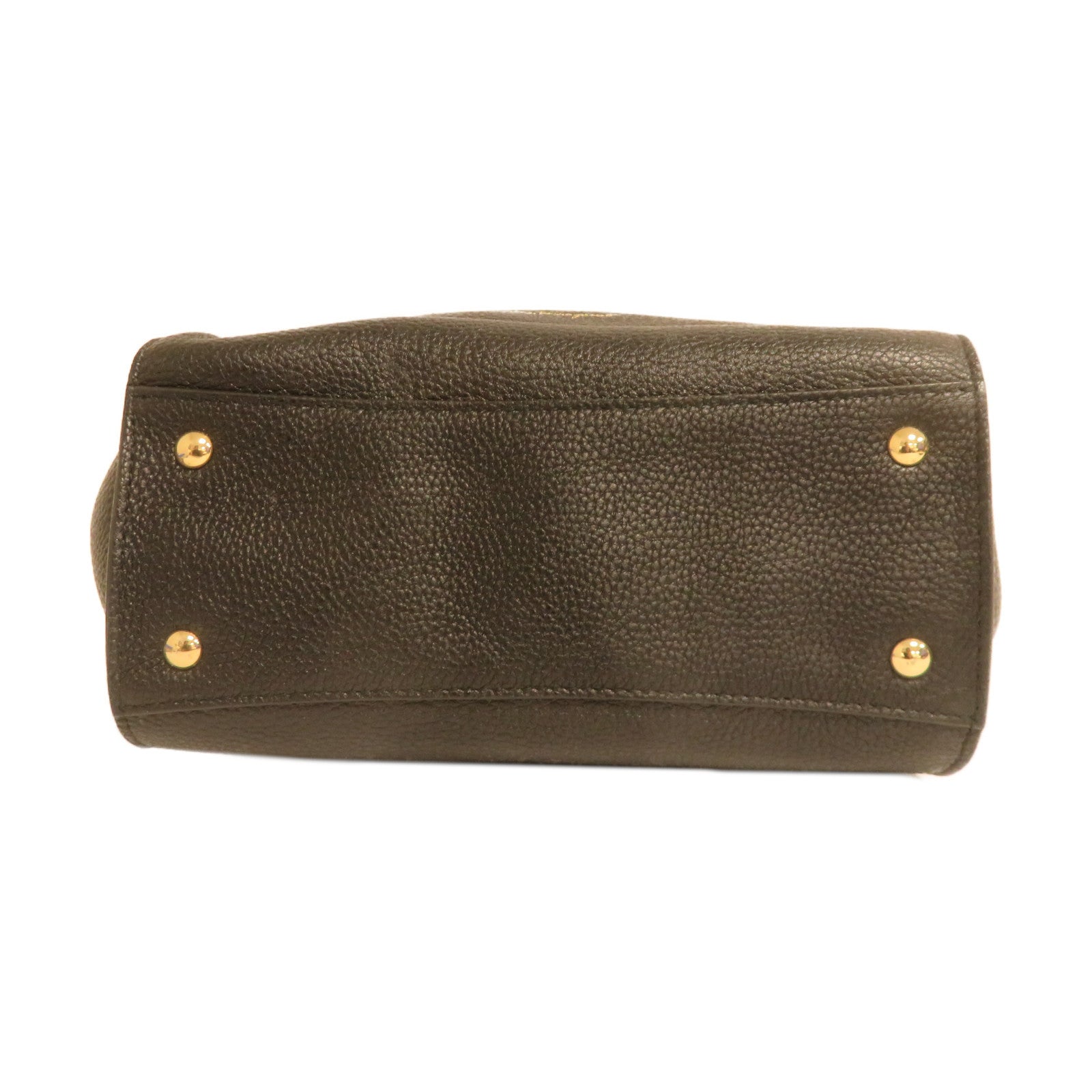 Salvatore Ferragamo 牛皮皮革2 Way Shoulder金扣手挽肩背兩用袋黑色