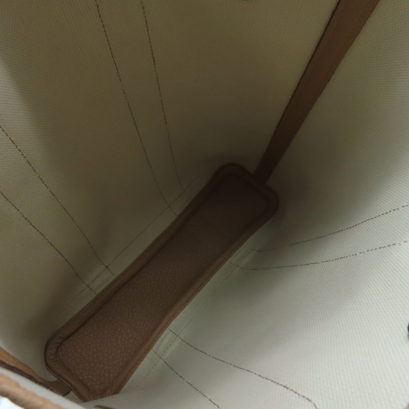 HERMES 帆布Garden File PM 2Way Tote Bag銀扣手挽肩背兩用袋Biscuit餅乾色