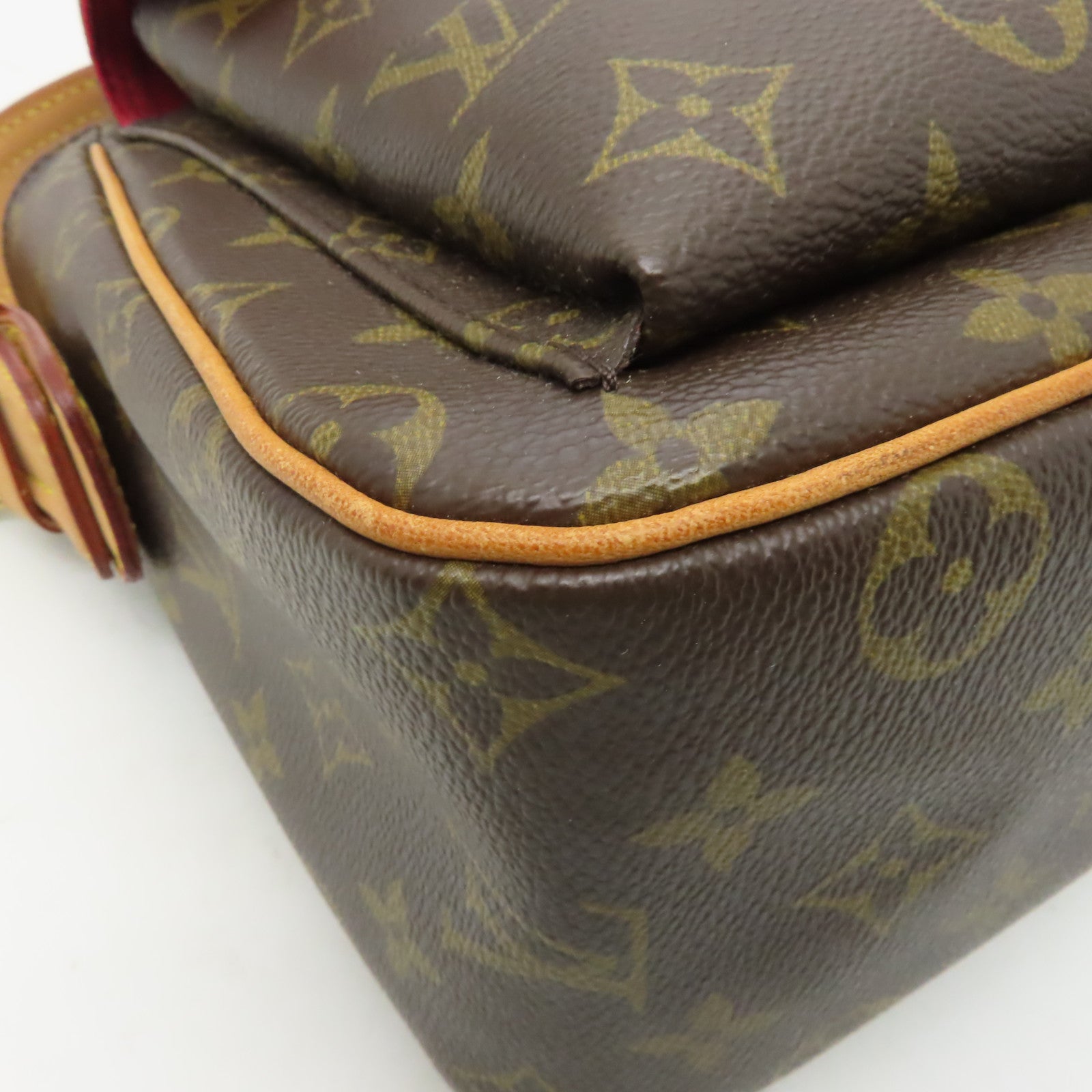 LOUIS VUITTON Monogram Viva Cite GM金扣肩背袋棕色
