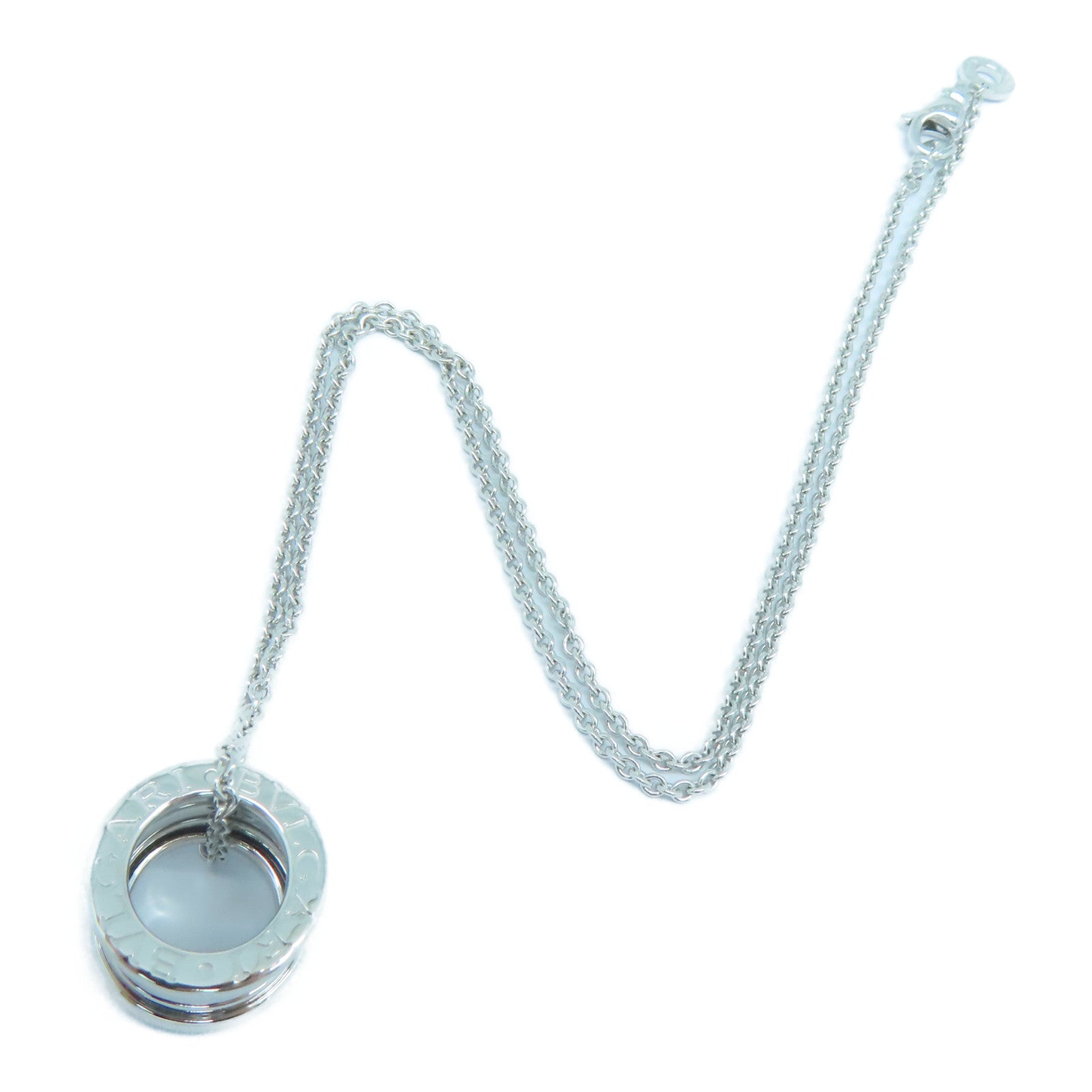 BVLGARI 18K白金B-zero1項鍊銀色