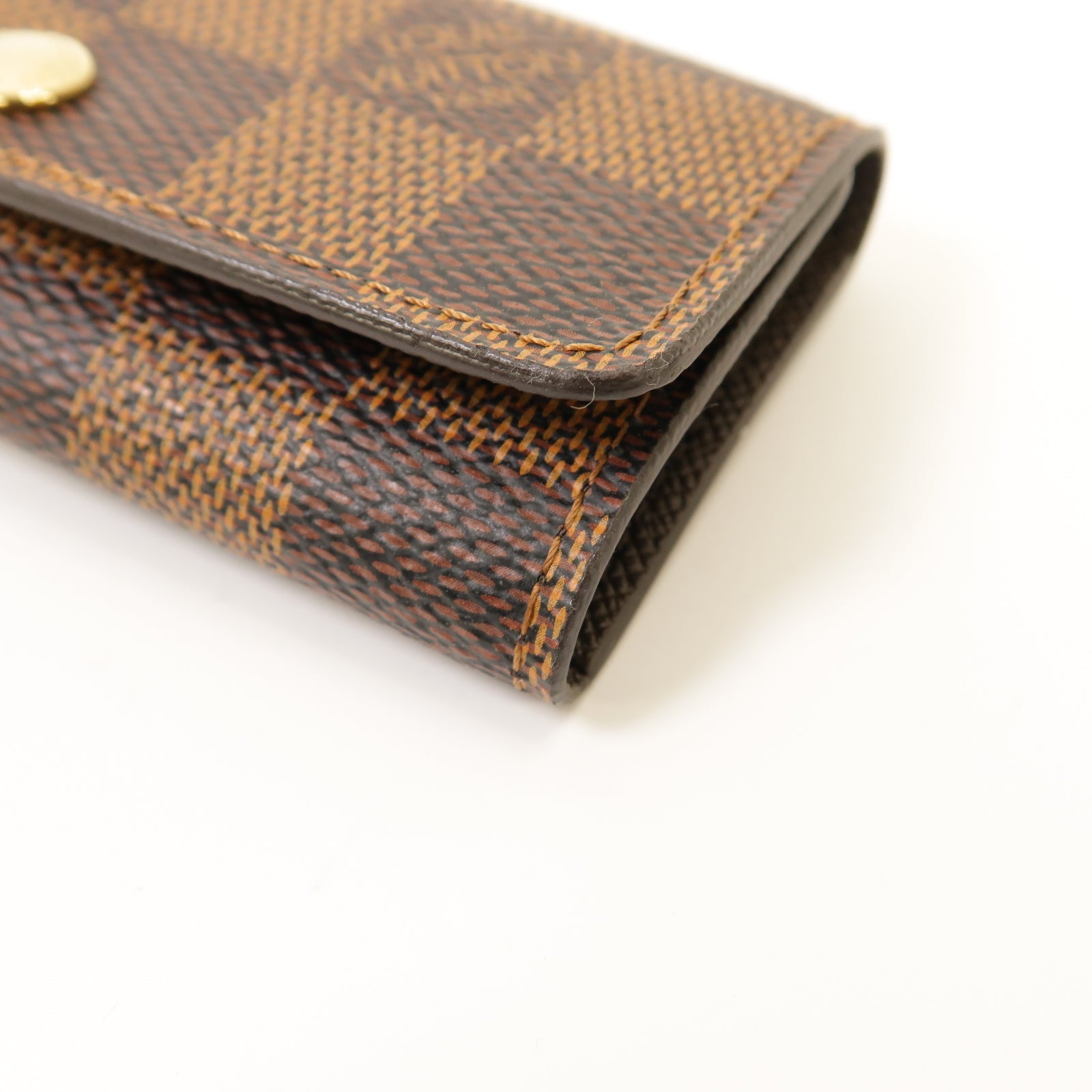LOUIS VUITTON Damier Key case 4金扣鎖匙包棕色