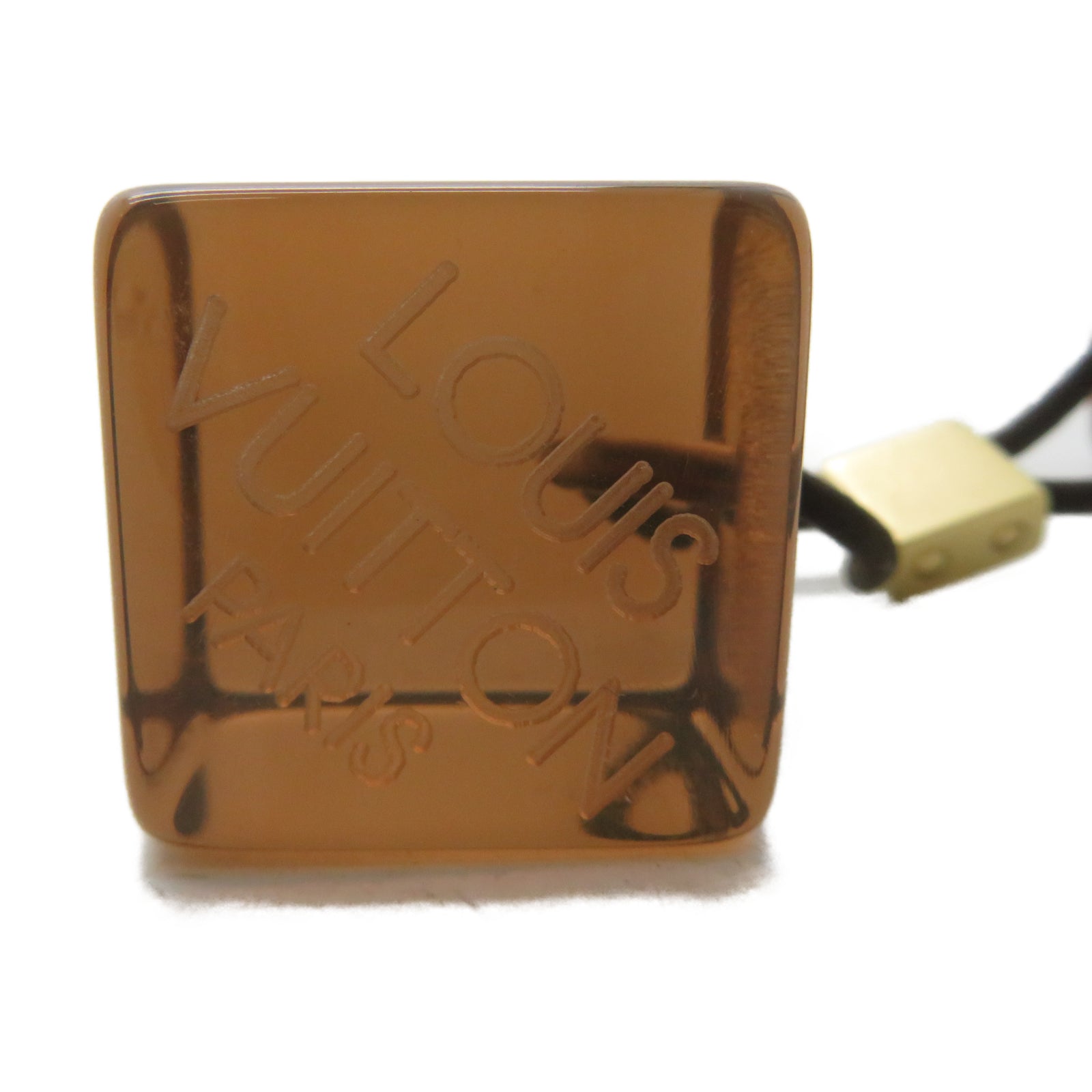 LOUIS VUITTON PVC Hair Cube金扣髮圈啡色