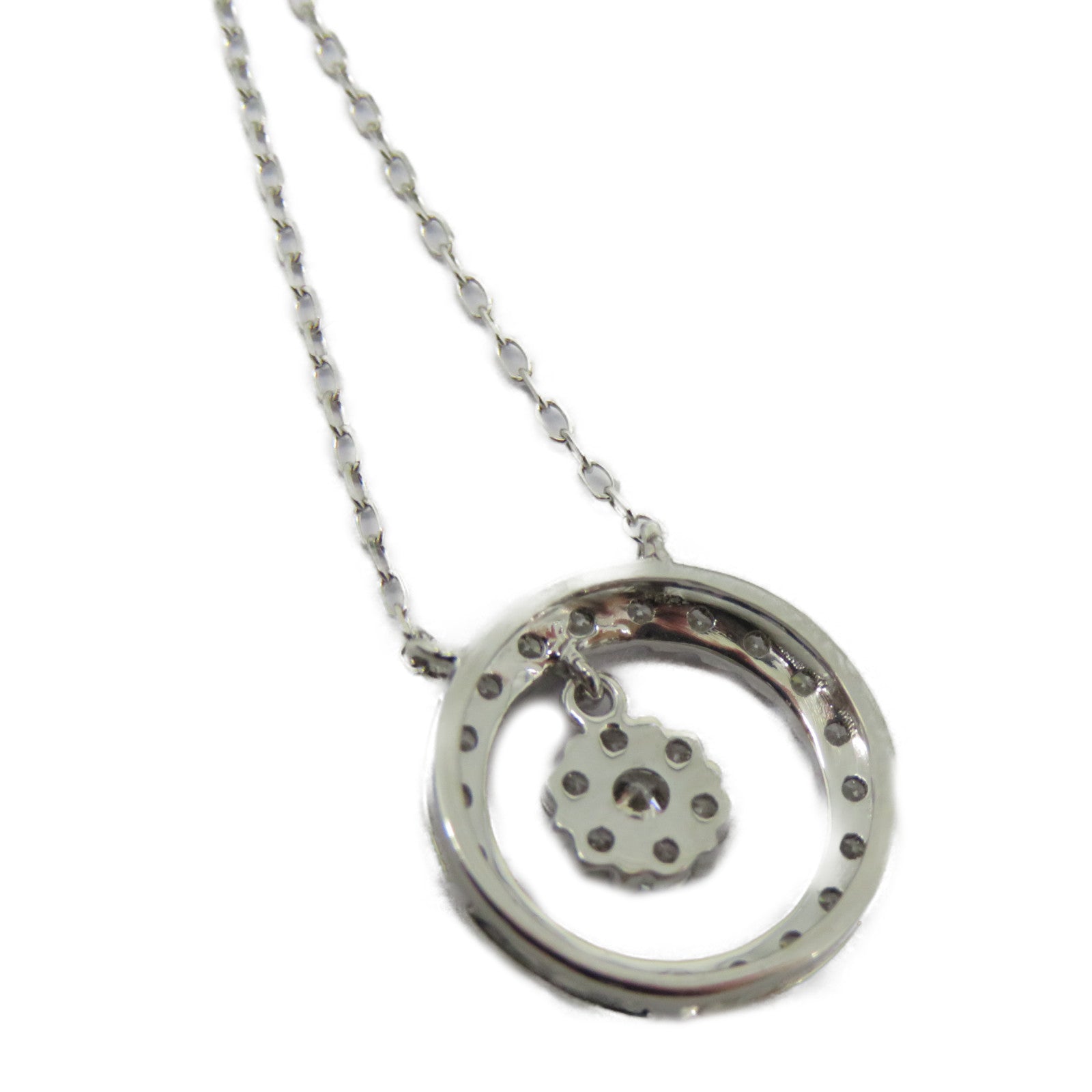 JEWELRY 18K白金Diamond Necklace 0.29ct鑽石項鍊銀色