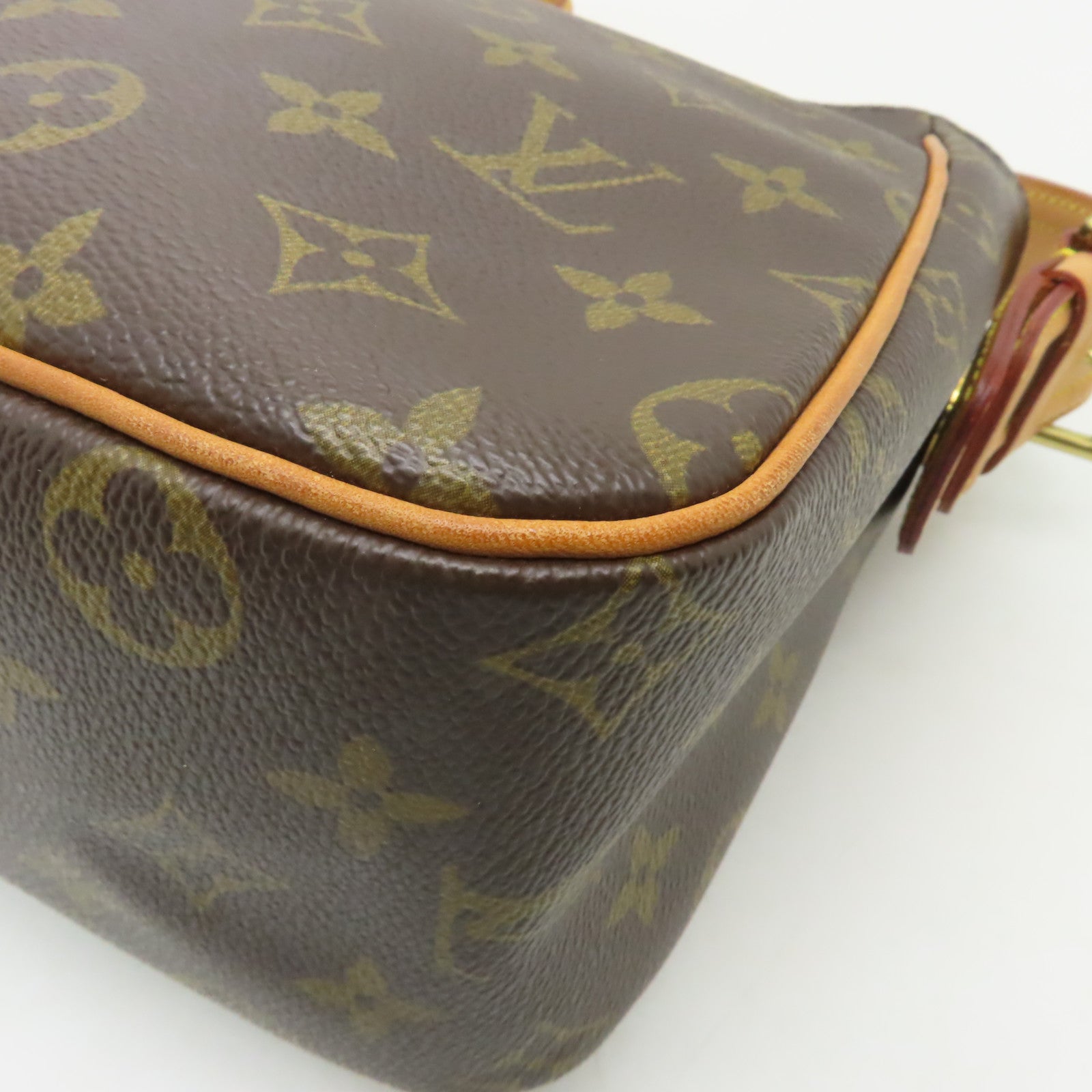 LOUIS VUITTON Monogram Viva Cite GM金扣肩背袋棕色