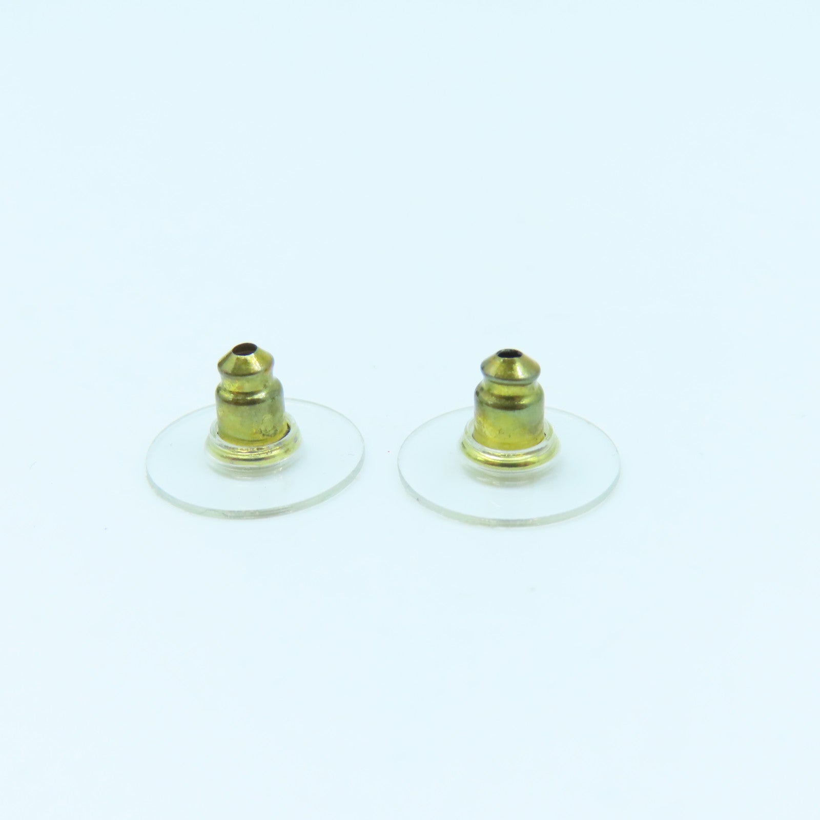 CHANEL Metal Earrings Gold Buckle Black/White