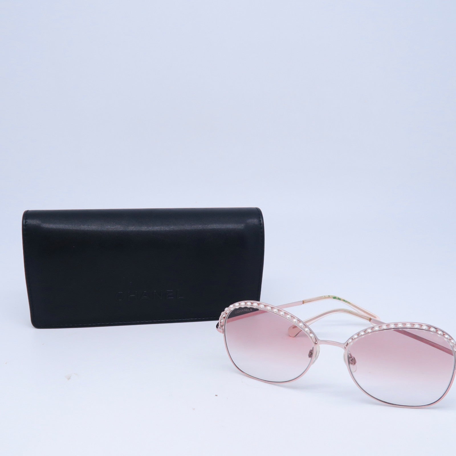 CHANEL 金属/PVC Sunglasses银扣太阳眼镜银色/紫色