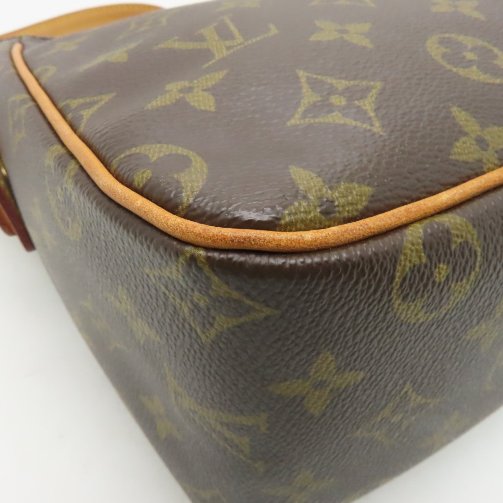 LOUIS VUITTON Monogram Viva Cite GM金扣肩背袋棕色