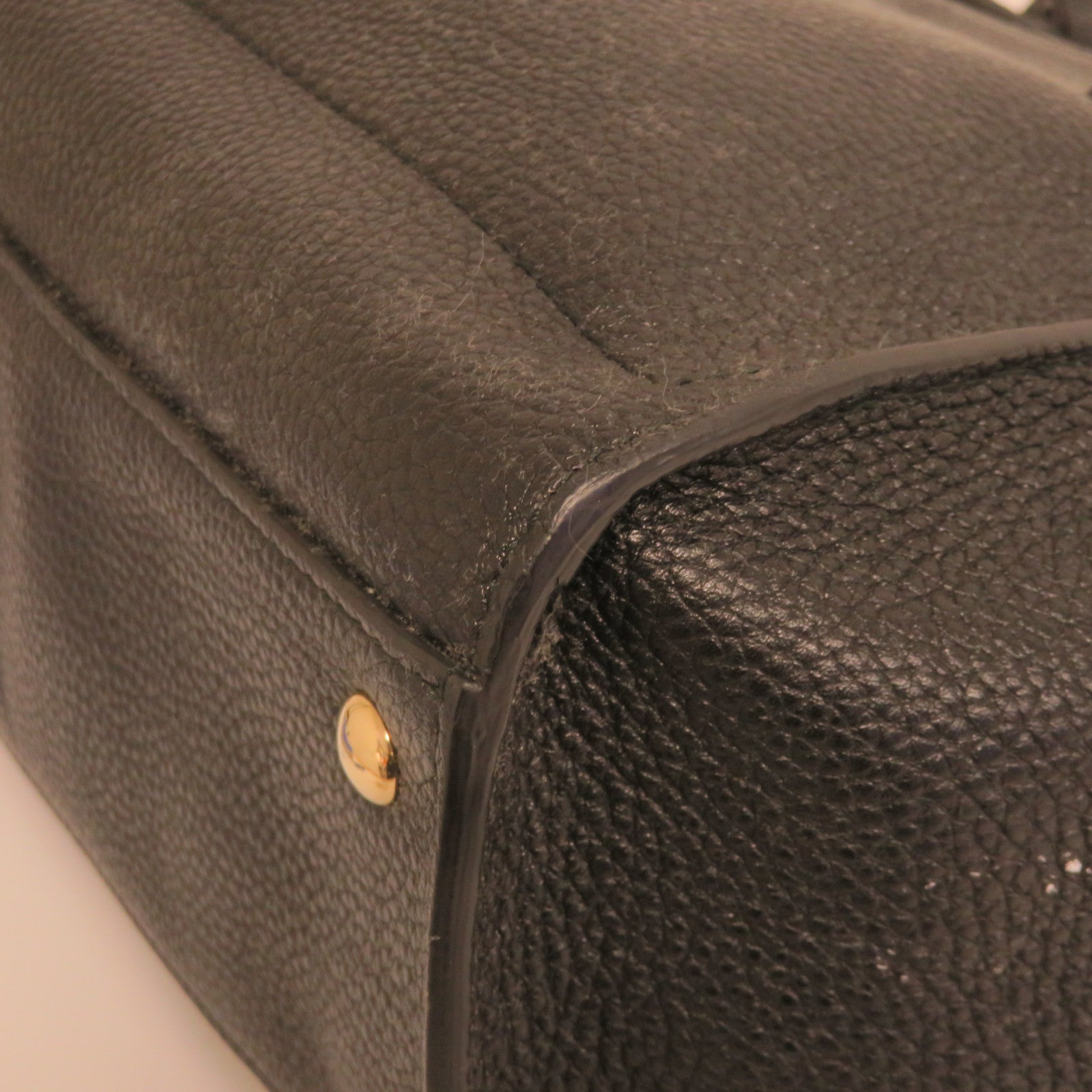Salvatore Ferragamo 牛皮皮革2 Way Shoulder金扣手挽肩背兩用袋黑色