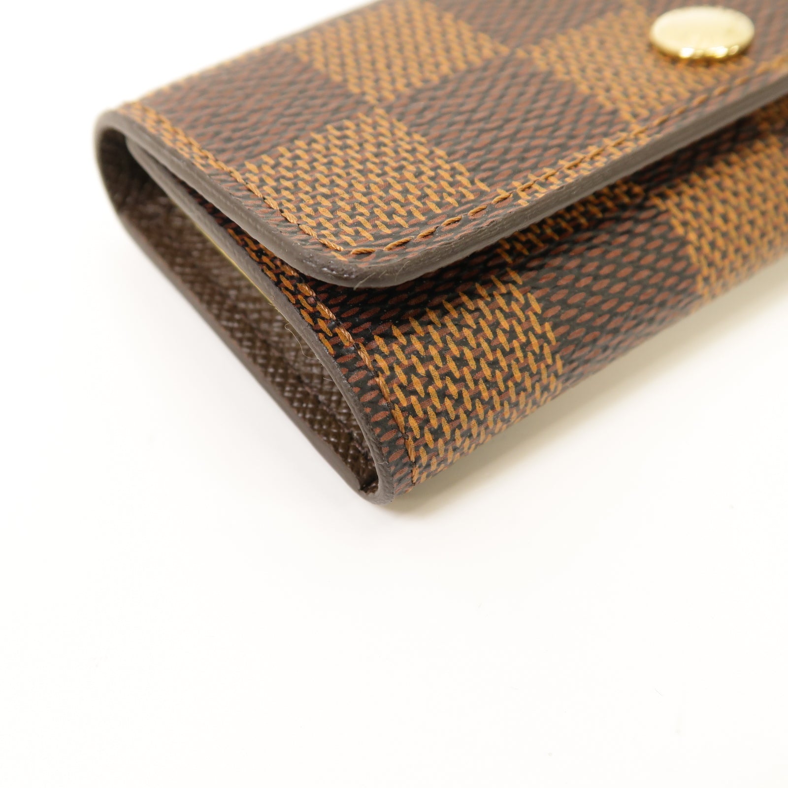 LOUIS VUITTON Damier Key case 4金扣鎖匙包棕色