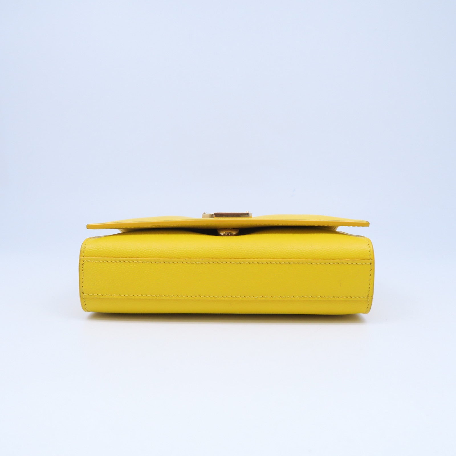 SAINT LAURENT 牛皮皮革Kate Mini Bag金扣鏈帶肩背袋黃色