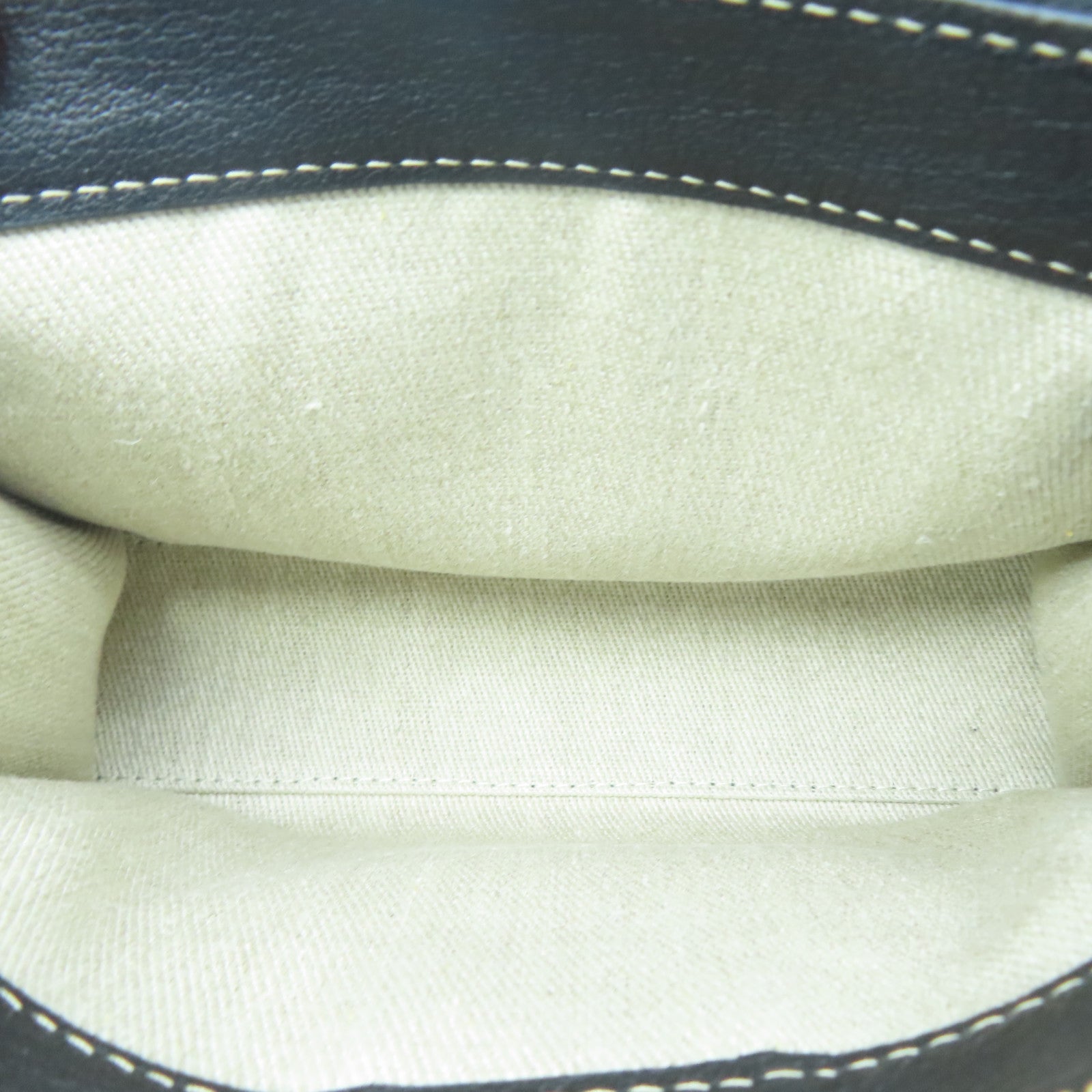 Chloe Leather Pouch Gold Buckle Clutch Black
