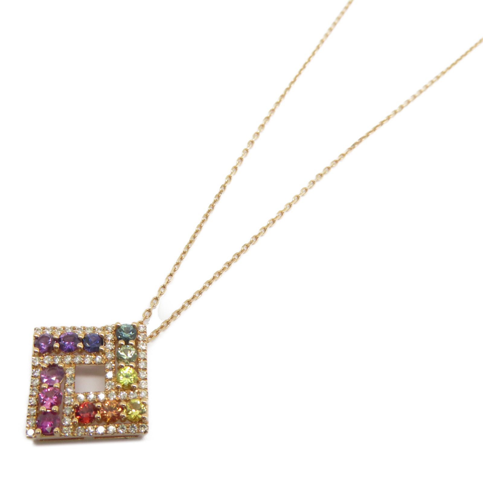 JEWELRY 【激減優惠】18K玫瑰金Necklace 0.210ct鑽石項鍊金色/彩色