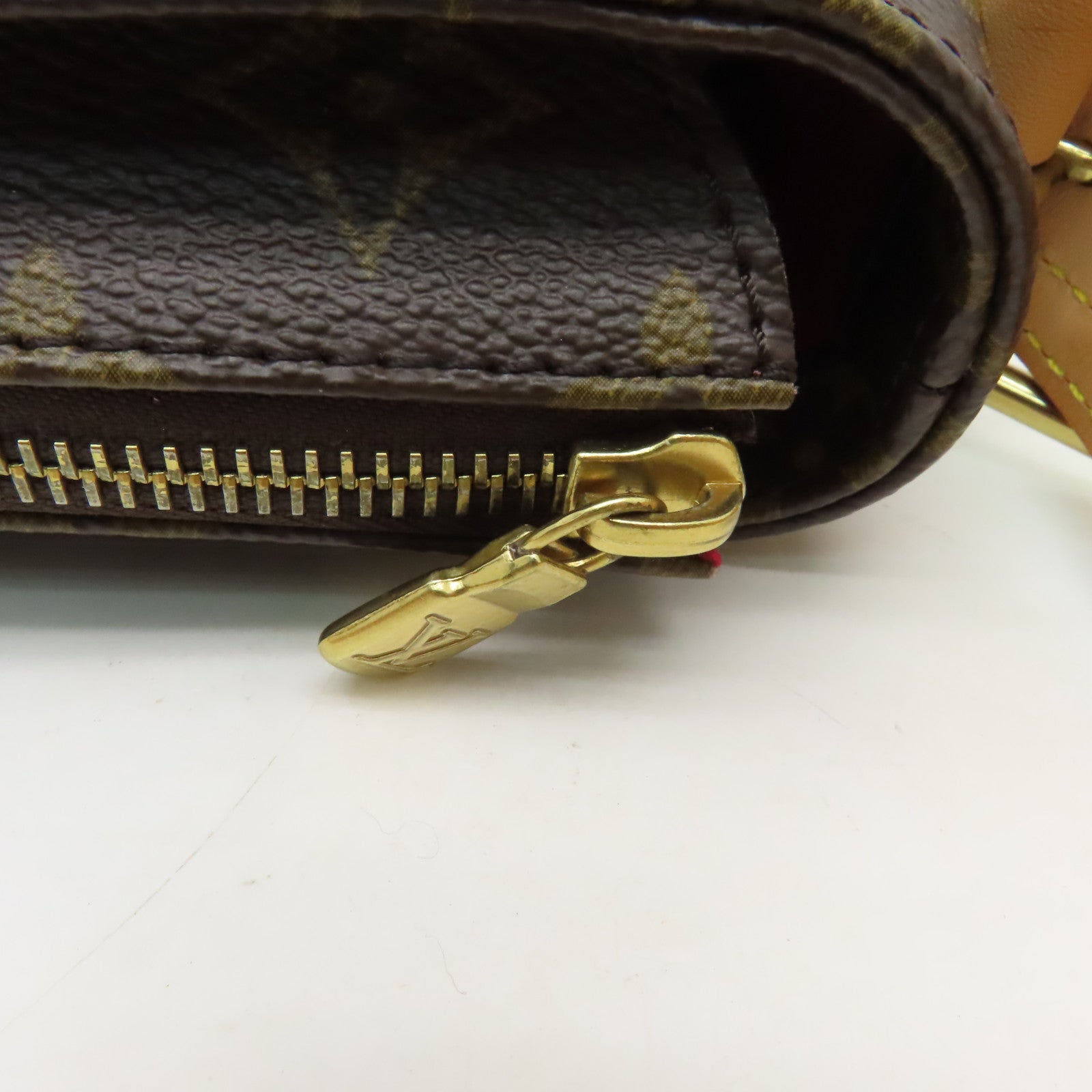 LOUIS VUITTON Monogram Viva Cite GM金扣肩背袋棕色