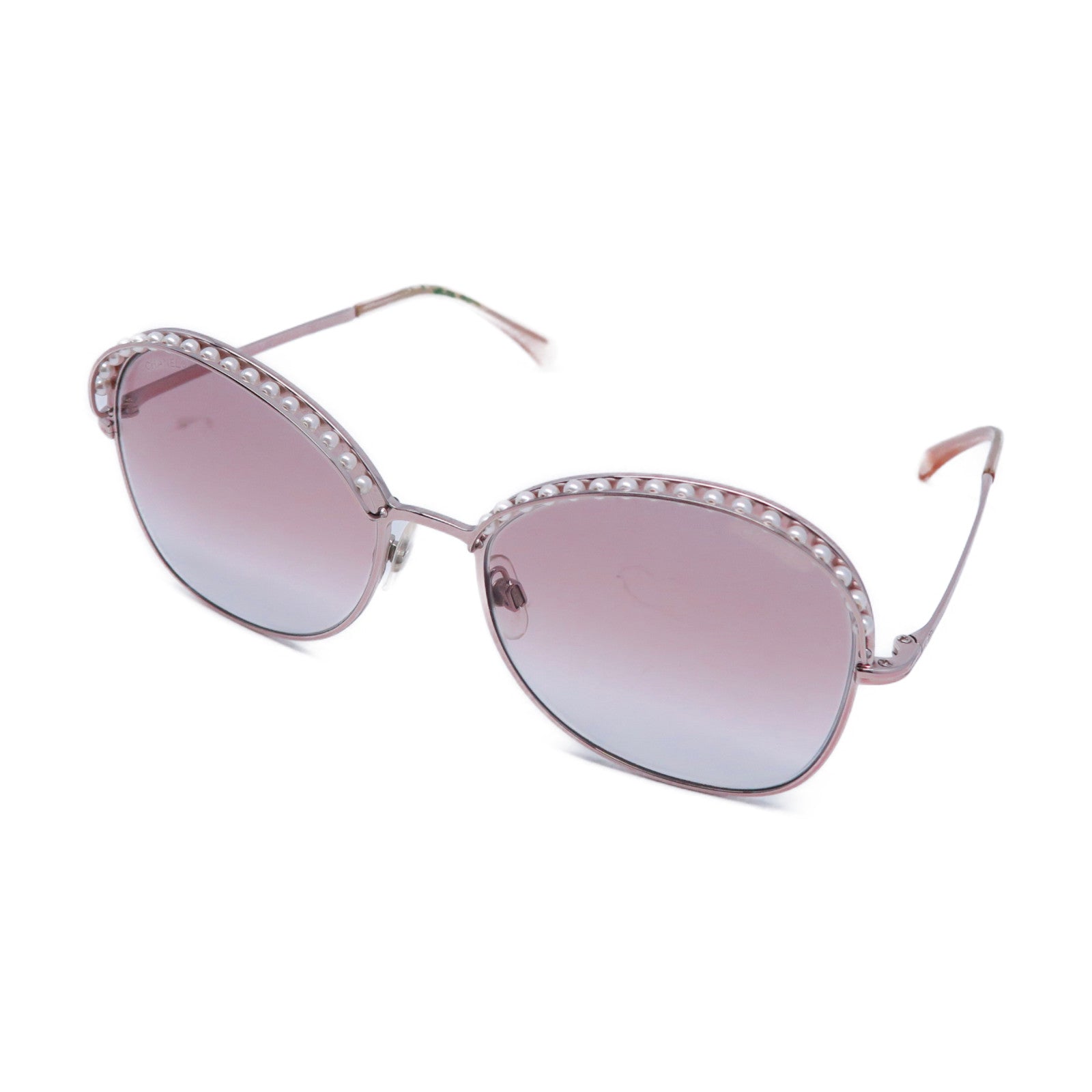 CHANEL 金属/PVC Sunglasses银扣太阳眼镜银色/紫色