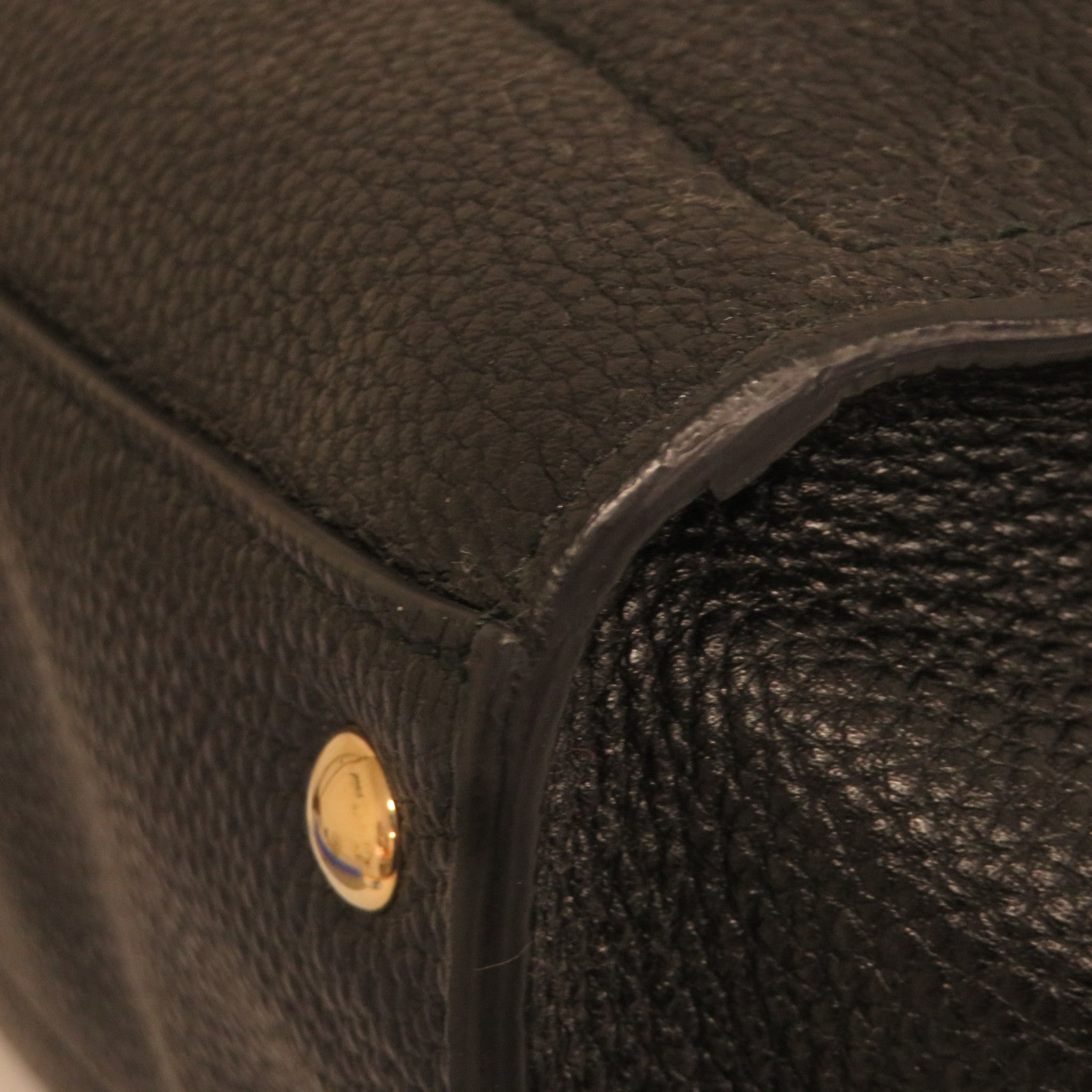 Salvatore Ferragamo 牛皮皮革2 Way Shoulder金扣手挽肩背兩用袋黑色