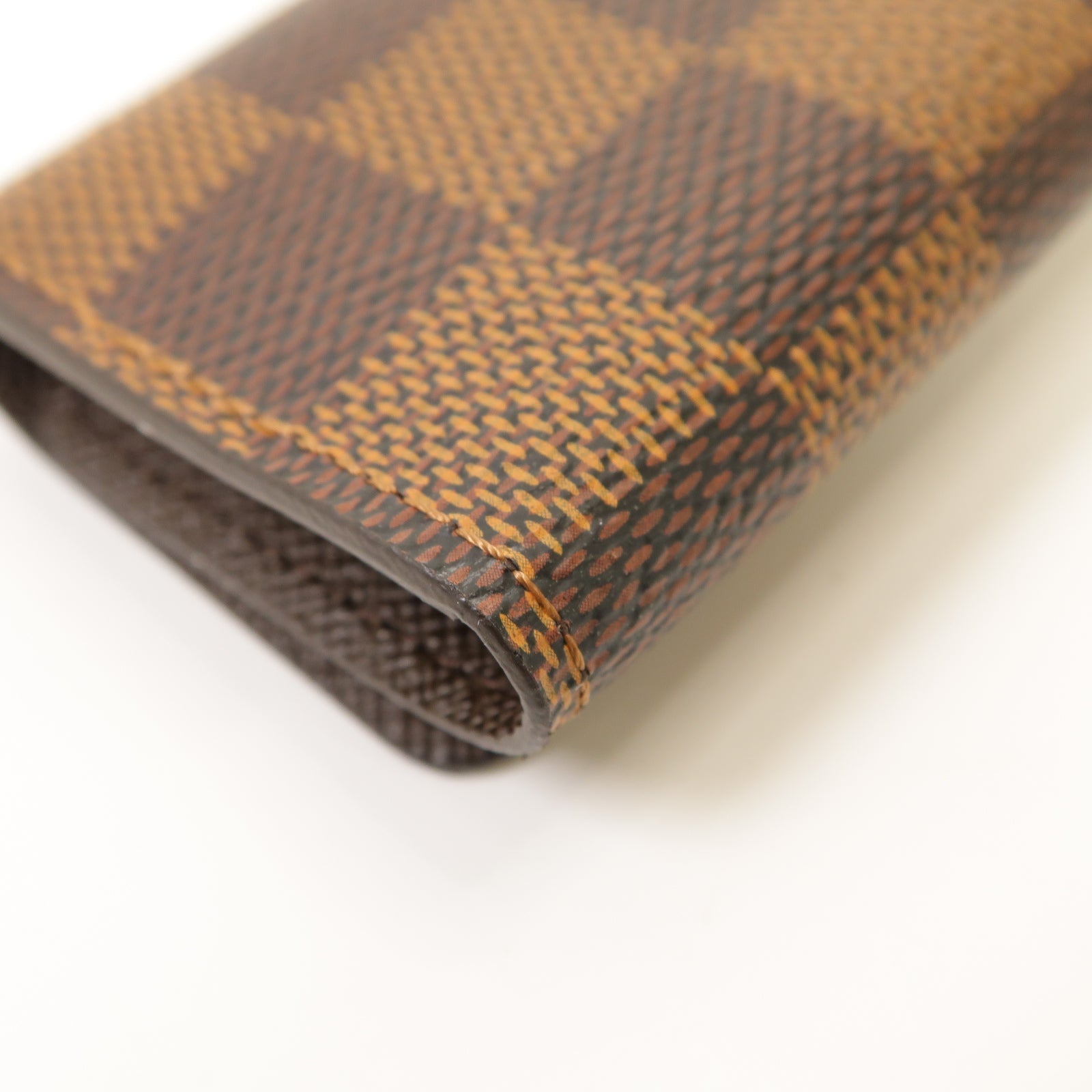 LOUIS VUITTON Damier Key case 4金扣鎖匙包棕色