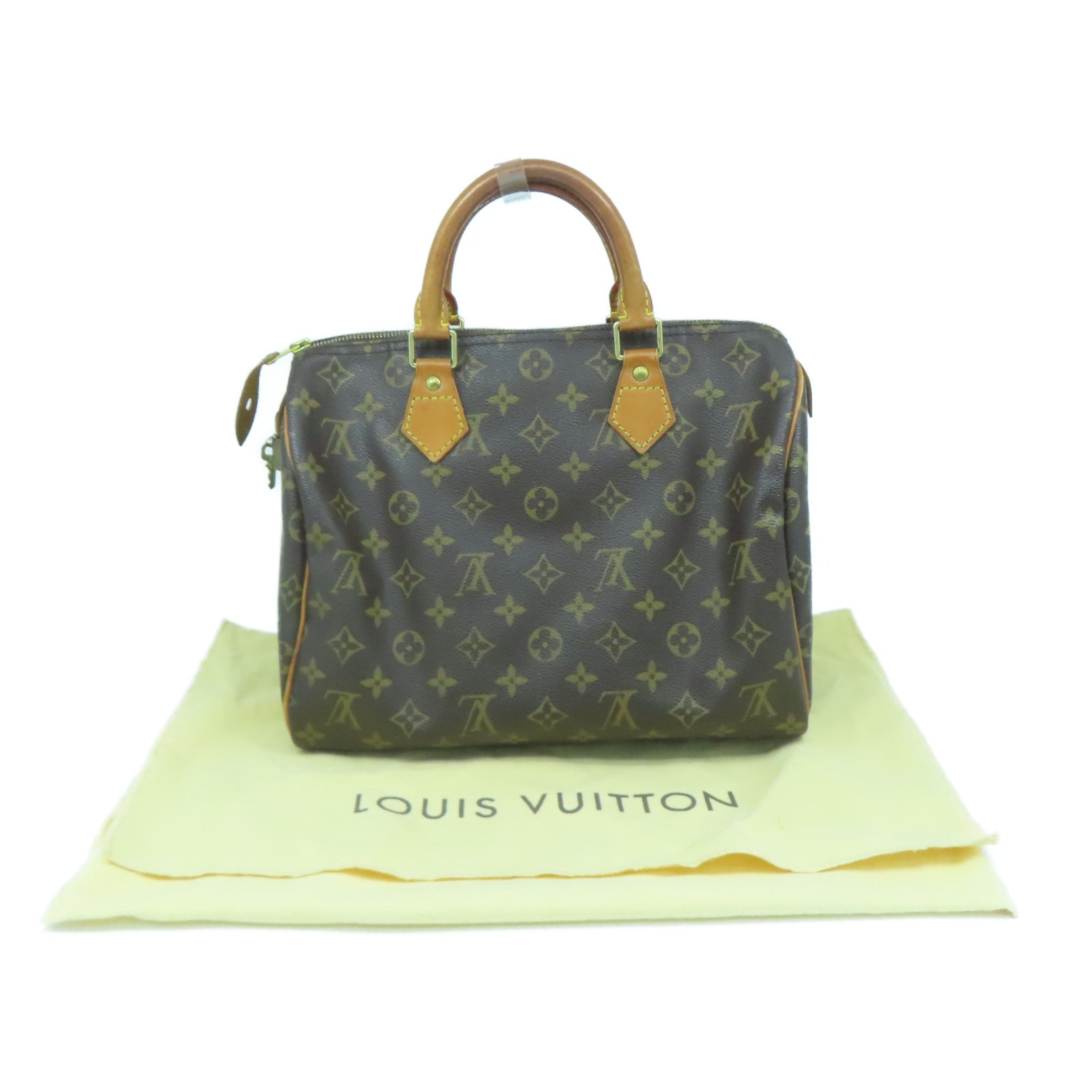 LOUIS VUITTON Monogram Speedy 30金扣手挽袋啡色