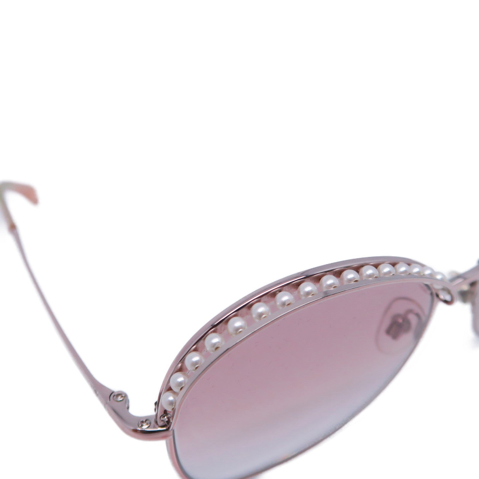 CHANEL 金属/PVC Sunglasses银扣太阳眼镜银色/紫色