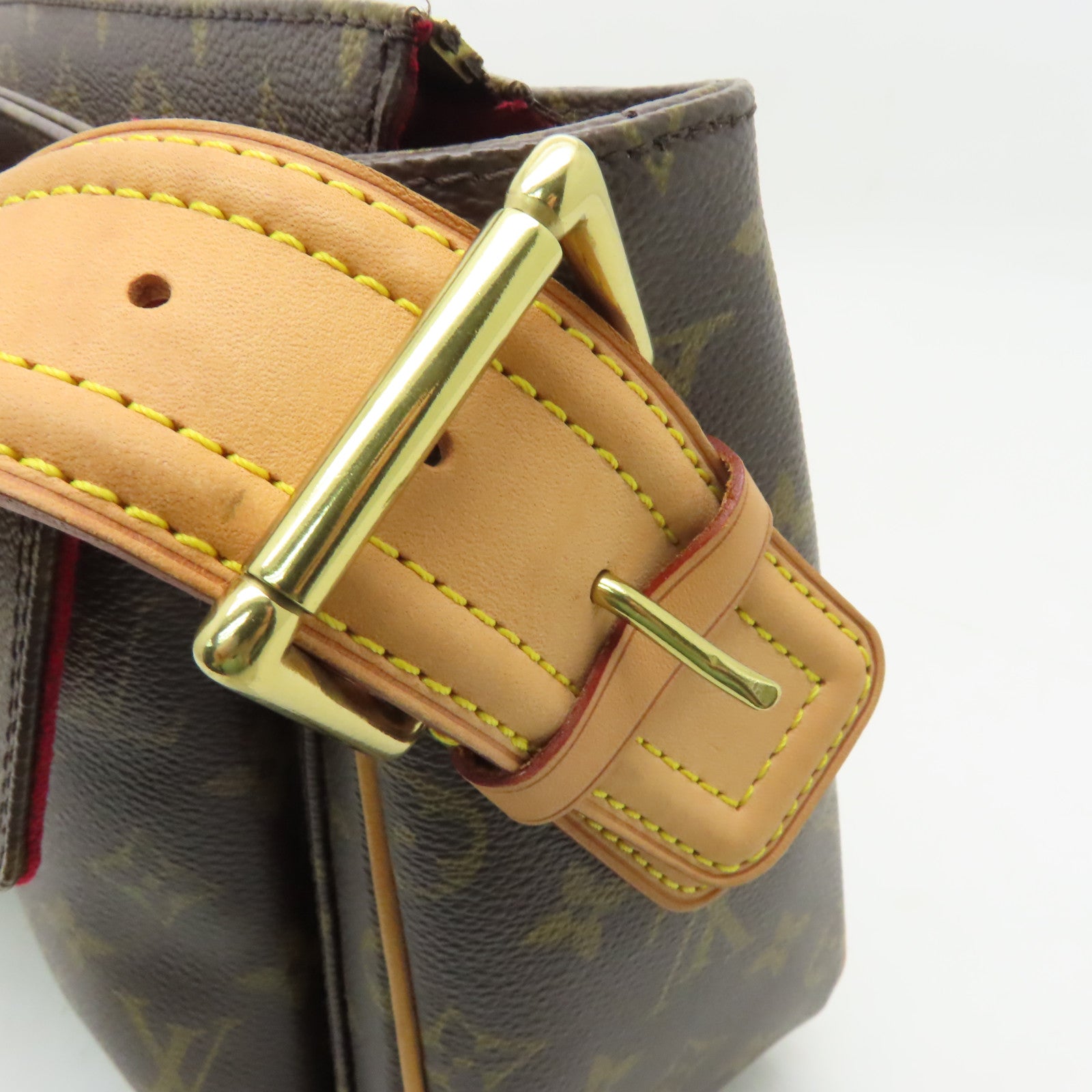 LOUIS VUITTON Monogram Viva Cite GM金扣肩背袋棕色