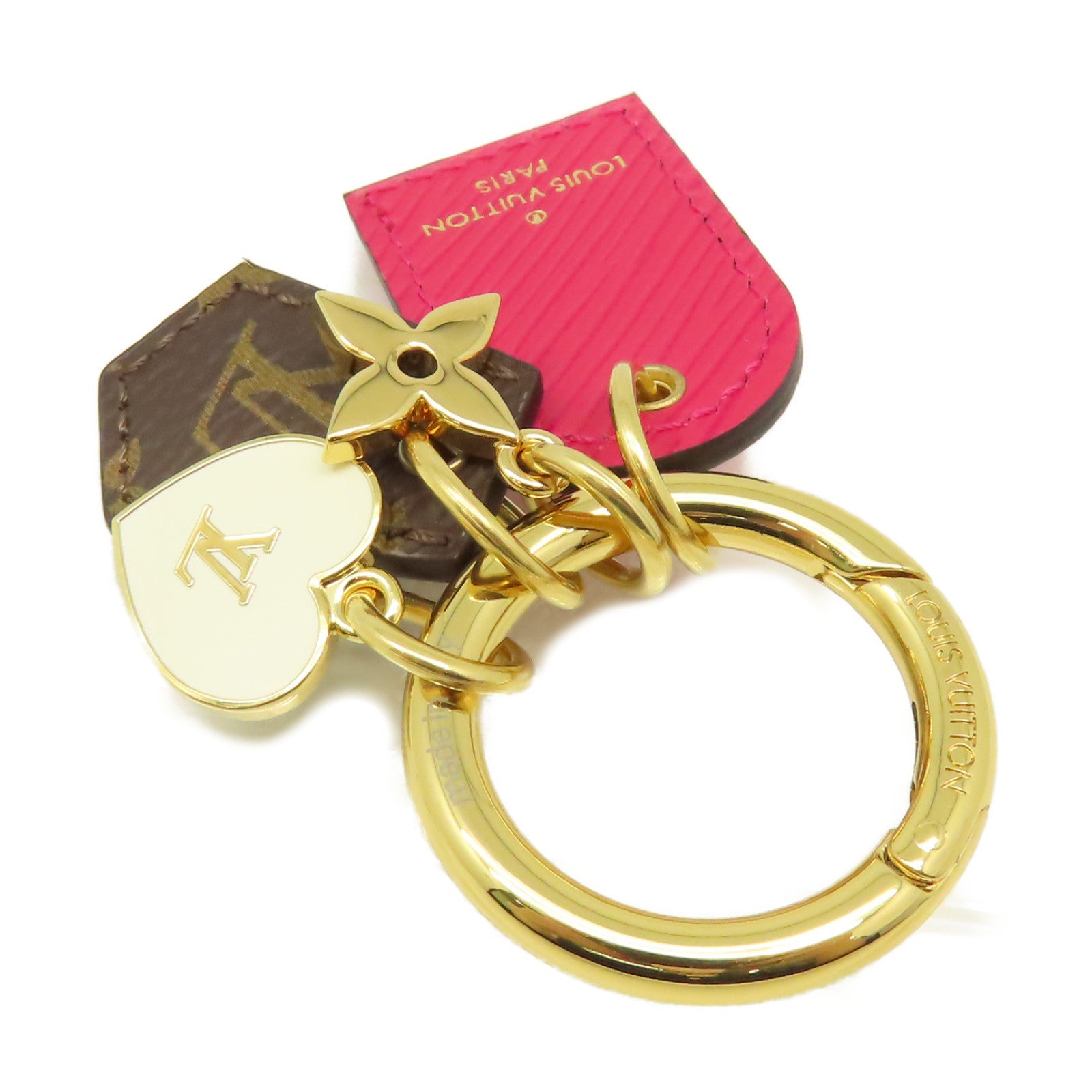 LOUIS VUITTON 金屬/Epi/Monogram Fetish Key Holder掛飾金色/啡色/酒紅色