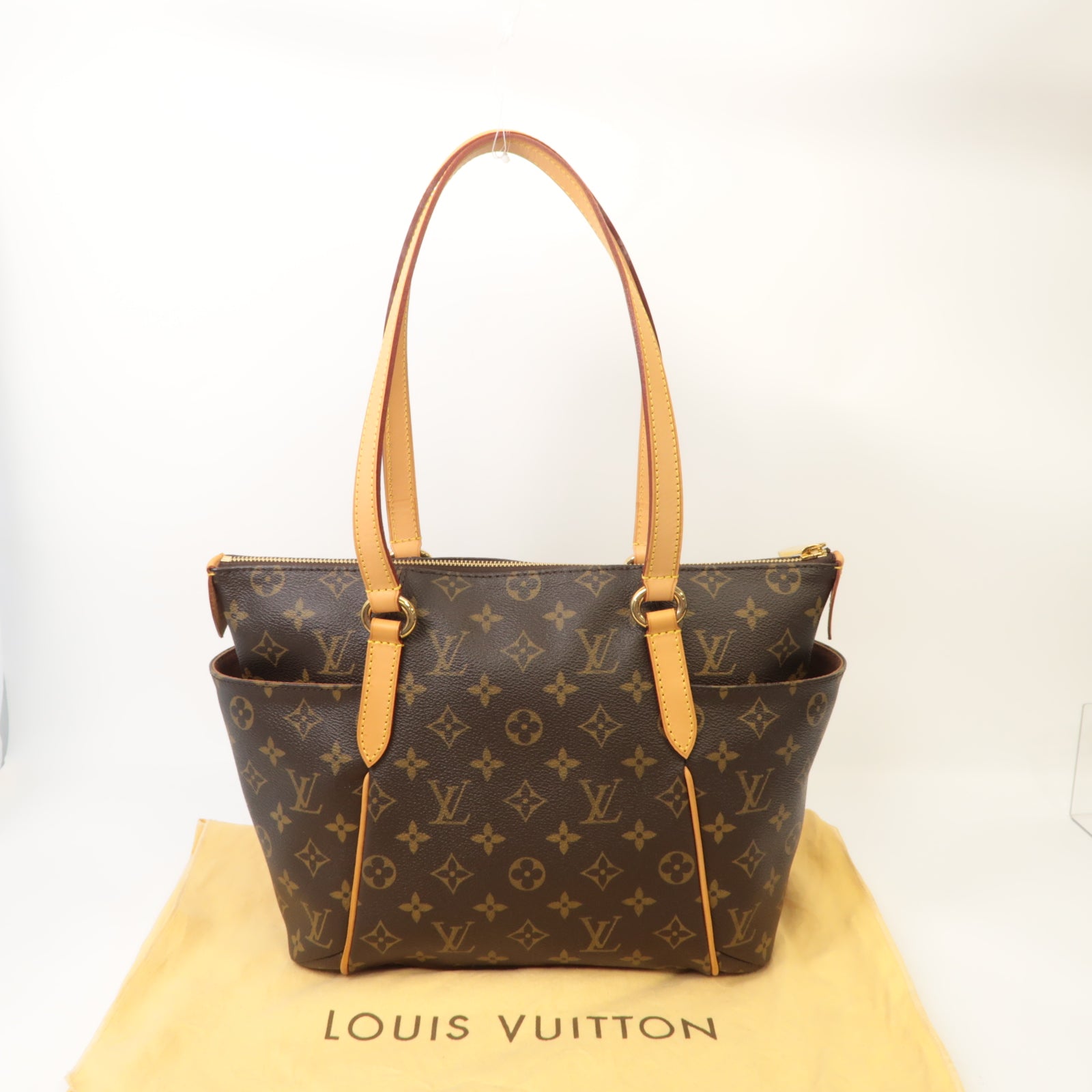 LOUIS VUITTON Monogram Totally PM金扣肩背袋啡色