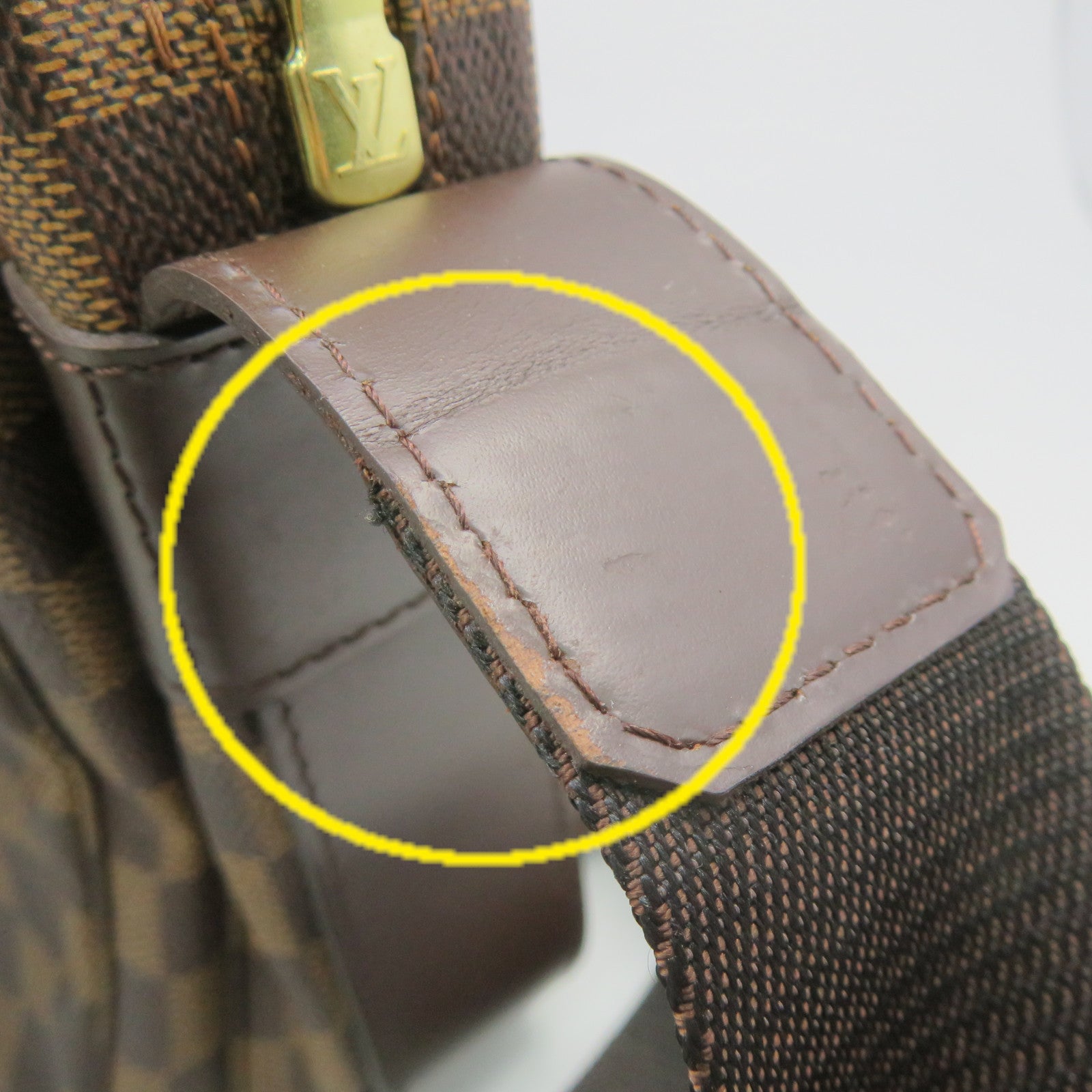 LOUIS VUITTON Damier Naviglio Shoulder Bag brown