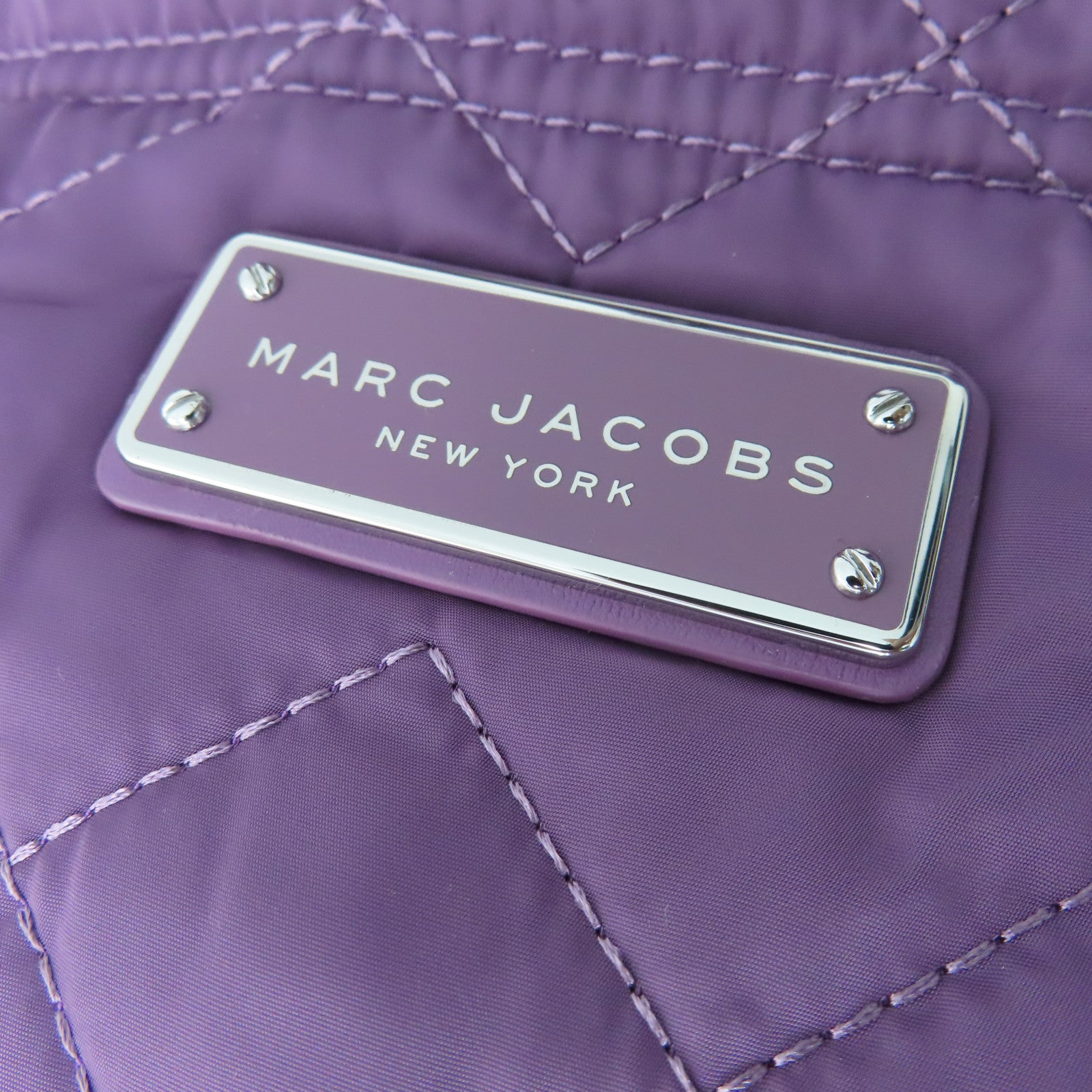 MARC JACOBS 尼龍Tote Bag銀扣手挽袋紫色