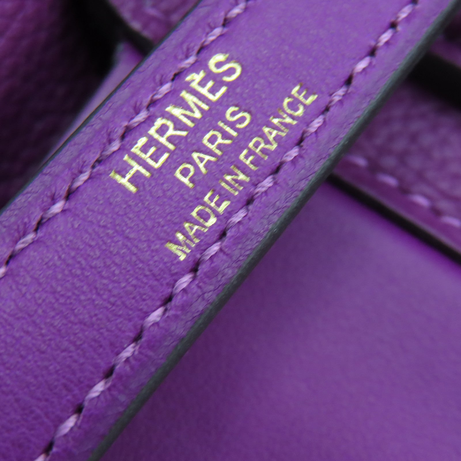 HERMES 【激減優惠】Clemence皮革24/24 29cm金扣手挽肩背兩用袋紫色P9