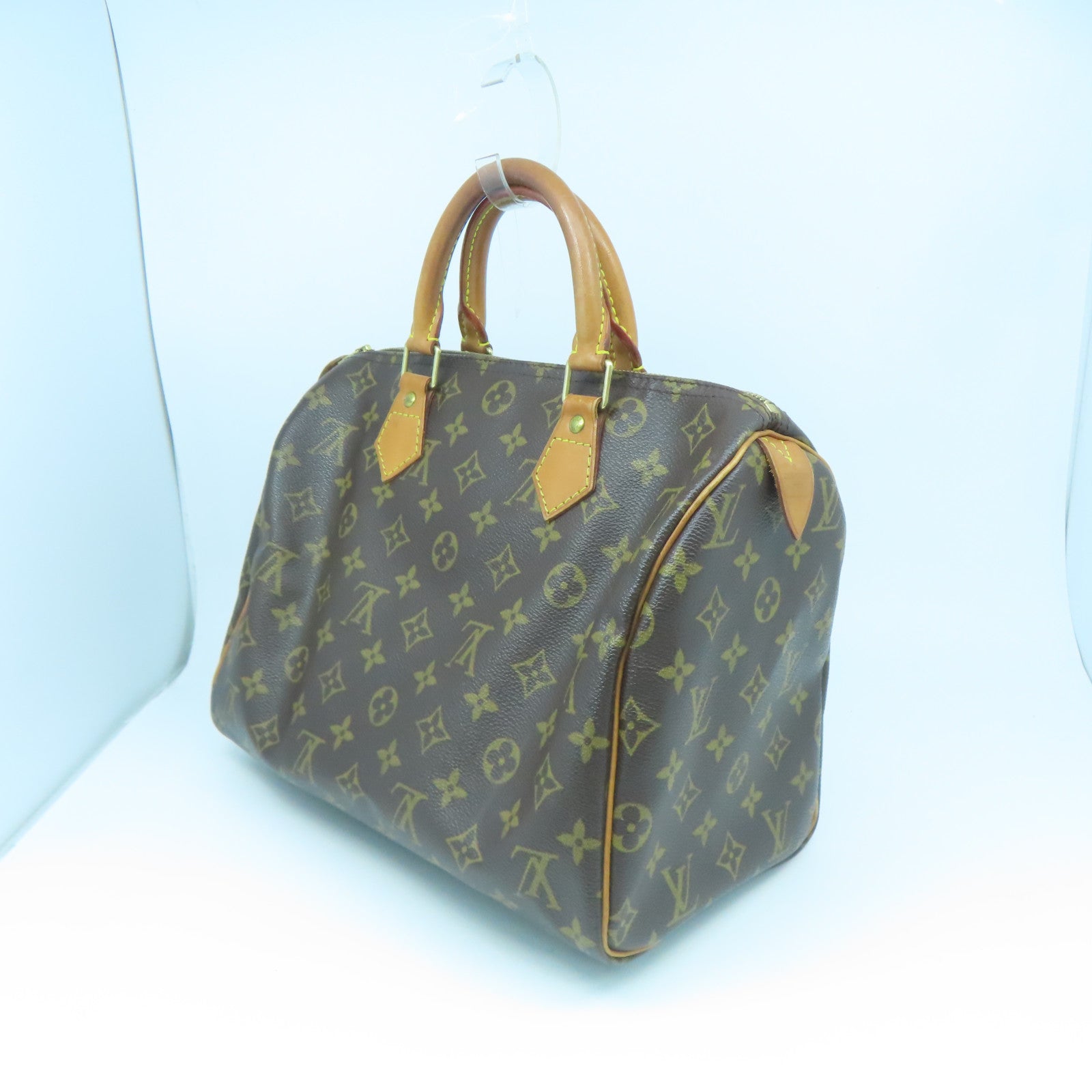 LOUIS VUITTON Monogram Speedy 30金扣手挽袋啡色