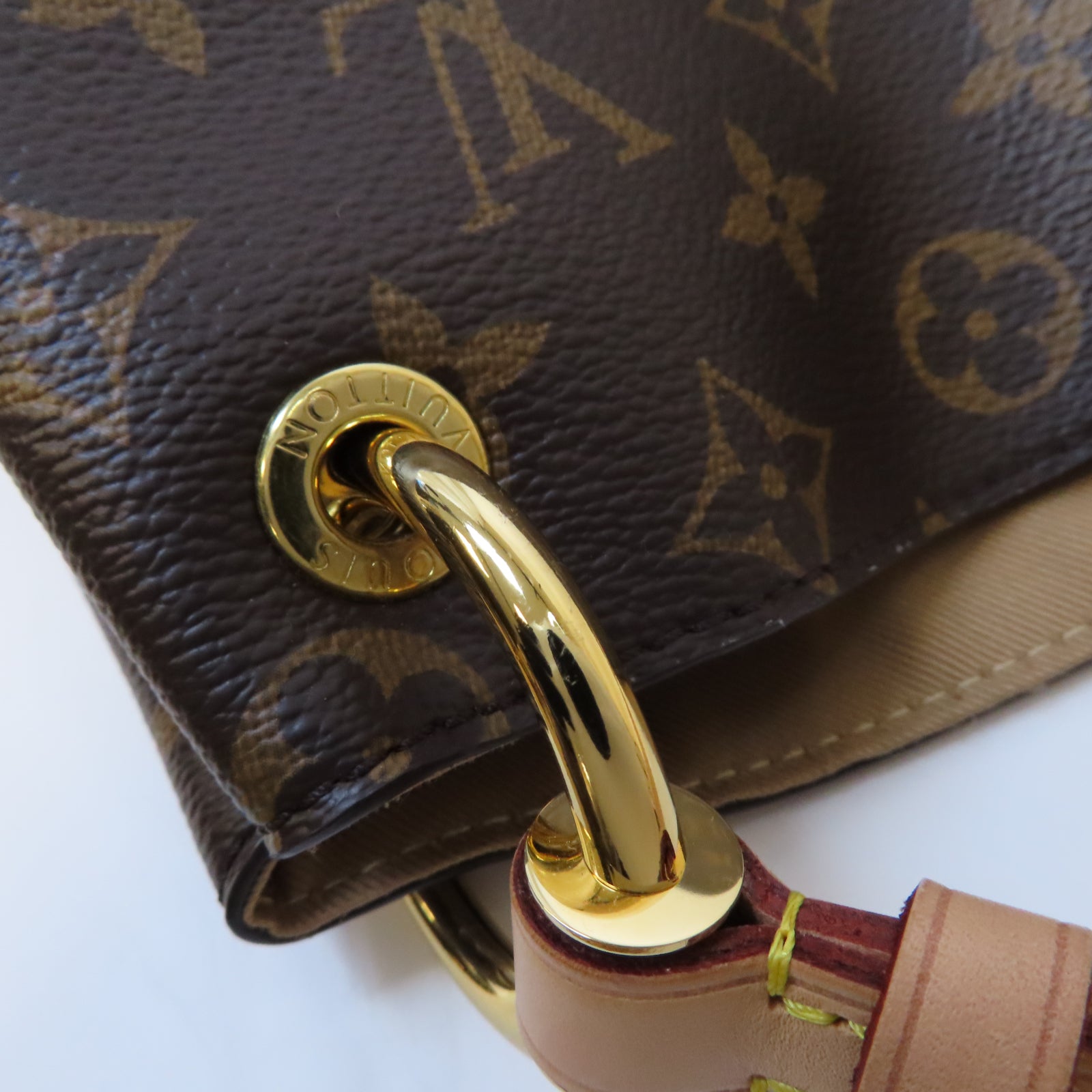 LOUIS VUITTON Monogram Graceful MM金扣肩背袋啡色