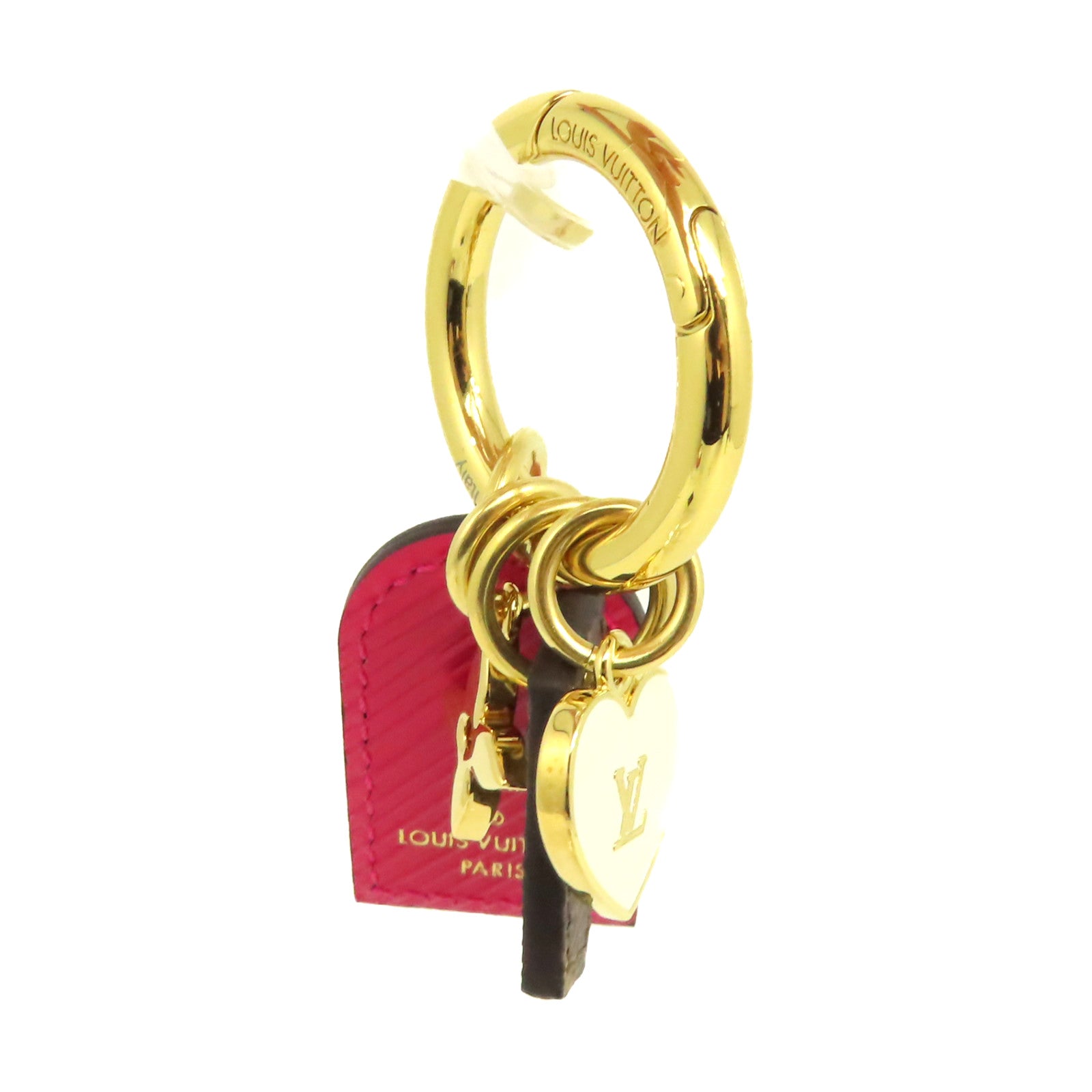 LOUIS VUITTON 金屬/Epi/Monogram Fetish Key Holder掛飾金色/啡色/酒紅色