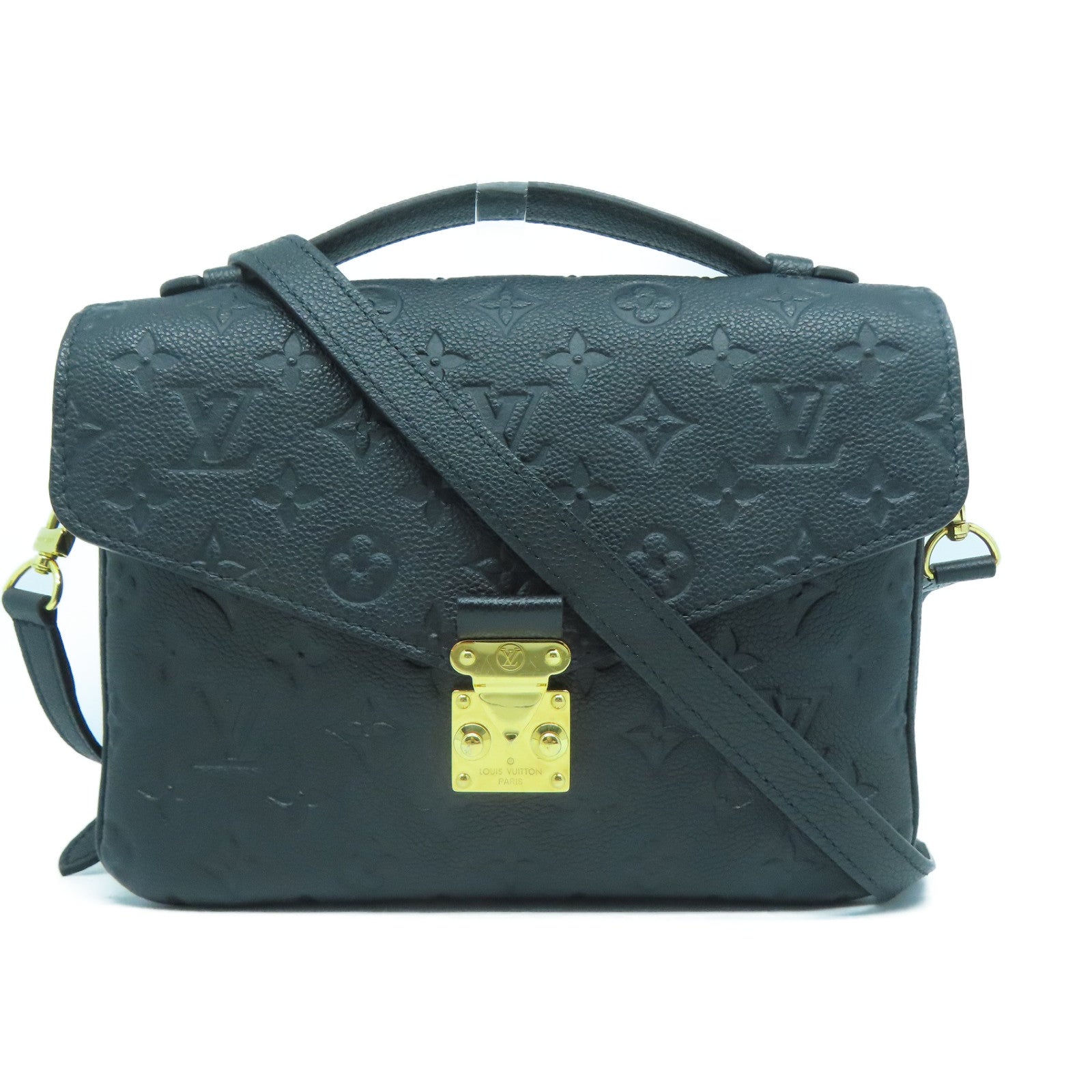LOUIS VUITTON Monogram Empreinte Pochette Metis金扣手挽肩背兩用袋黑色