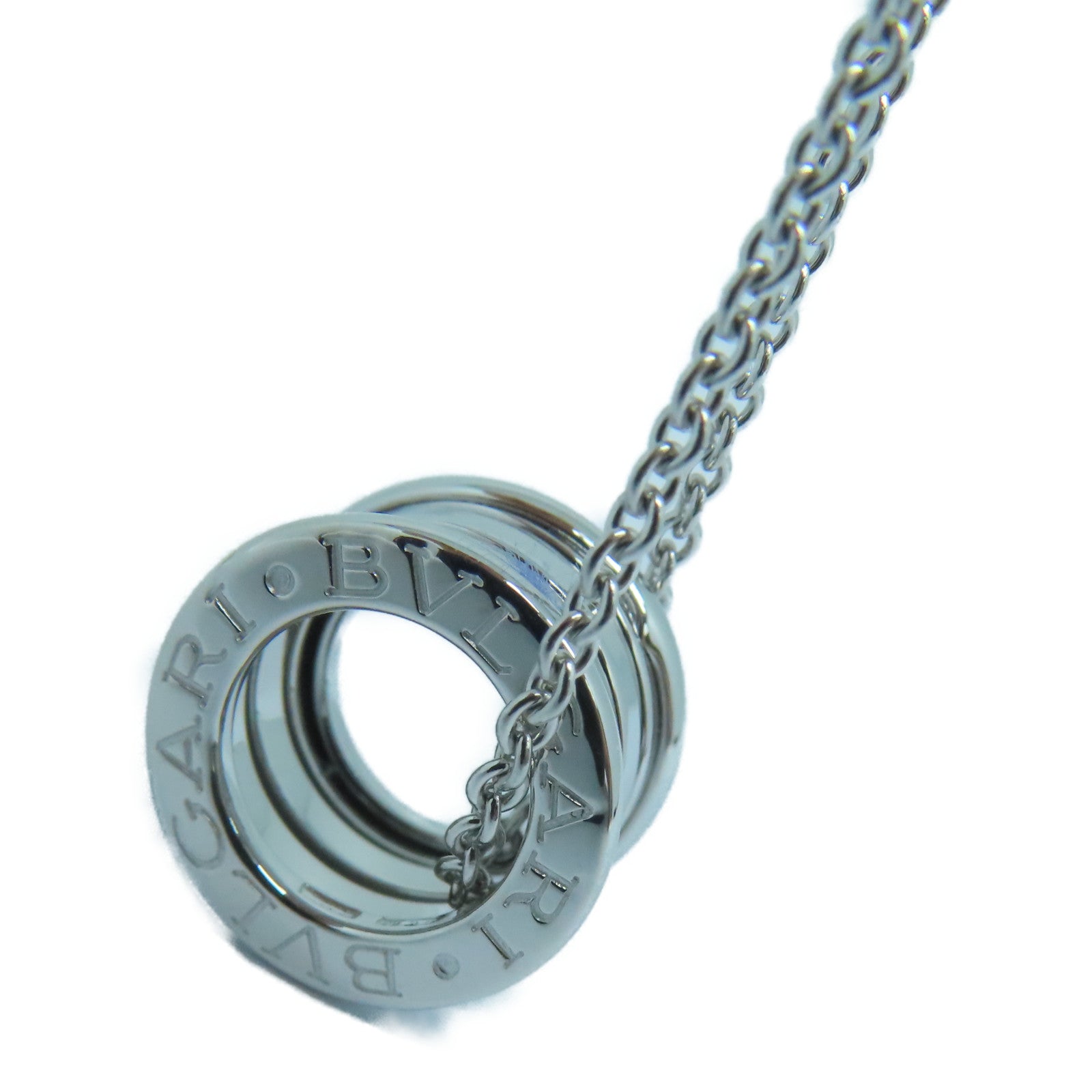 BVLGARI 18K白金B-zero1項鍊銀色