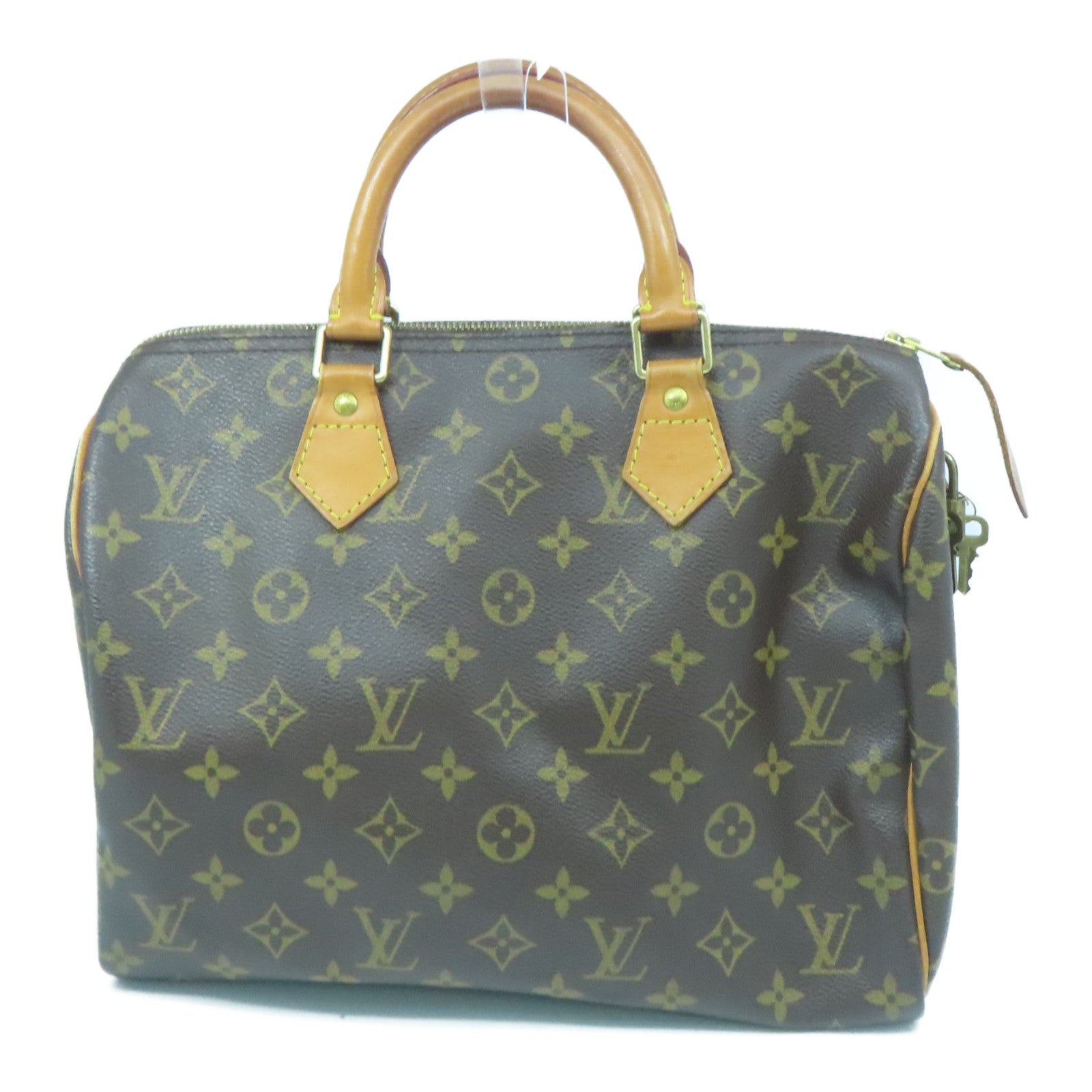 LOUIS VUITTON Monogram Speedy 30金扣手挽袋啡色
