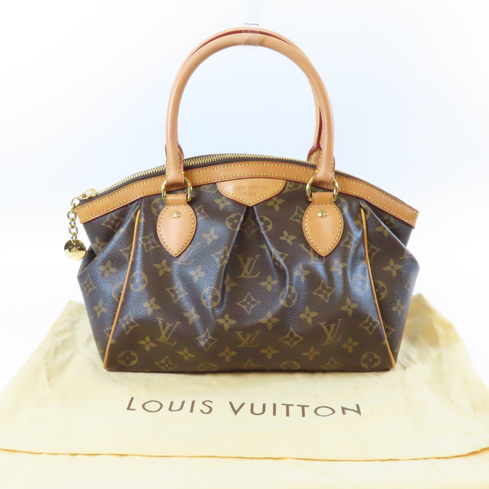 LOUIS VUITTON Monogram Tivoli PM金扣手挽袋啡色