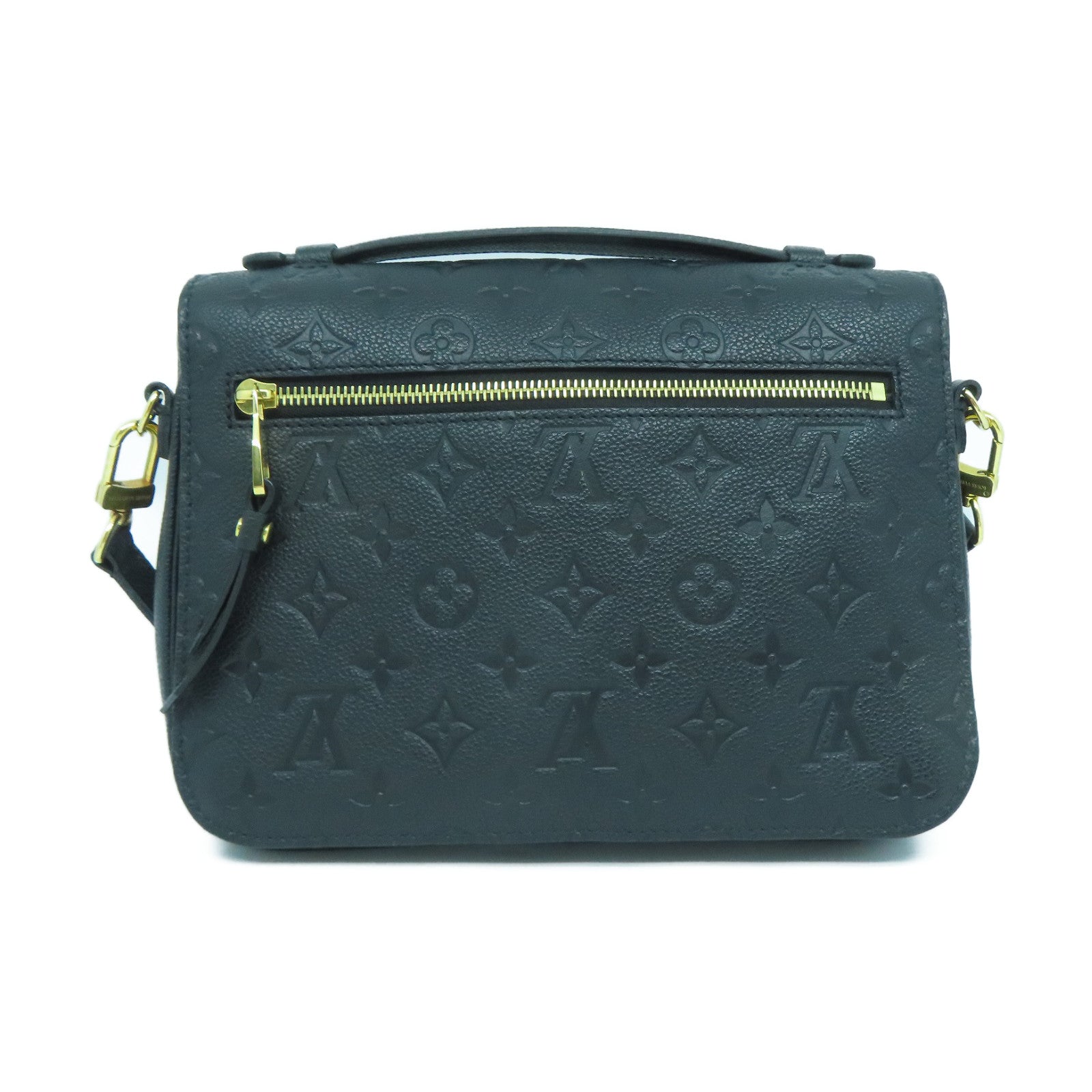 LOUIS VUITTON Monogram Empreinte Pochette Metis金扣手挽肩背兩用袋黑色