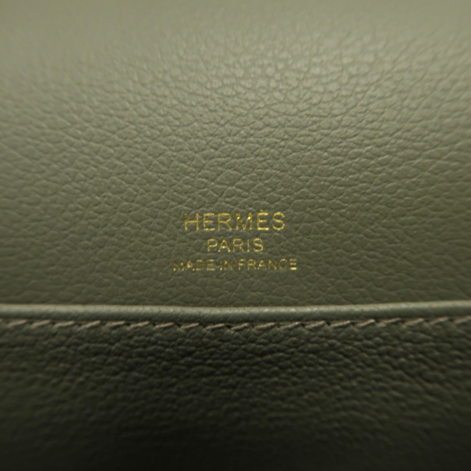 HERMES Evercolor皮革Mini Roulis金扣肩背袋灰色