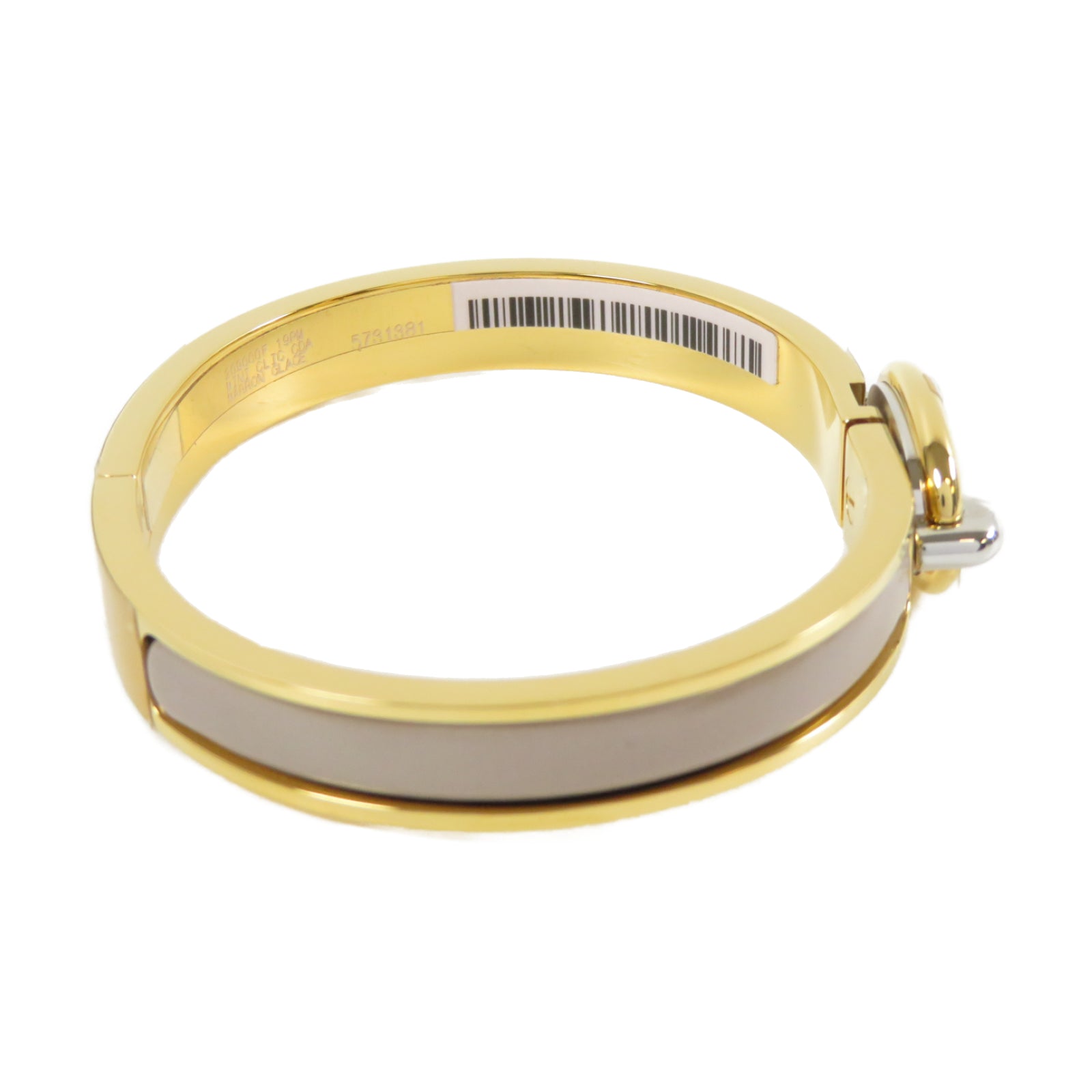 HERMES 金屬Mini Clic Chaine d'Ancre手鐲灰色/金色