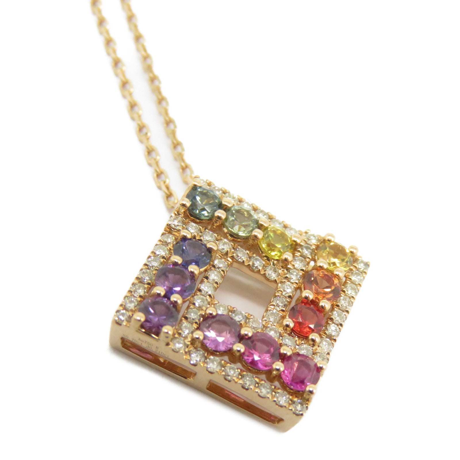 JEWELRY 【激減優惠】18K玫瑰金Necklace 0.210ct鑽石項鍊金色/彩色