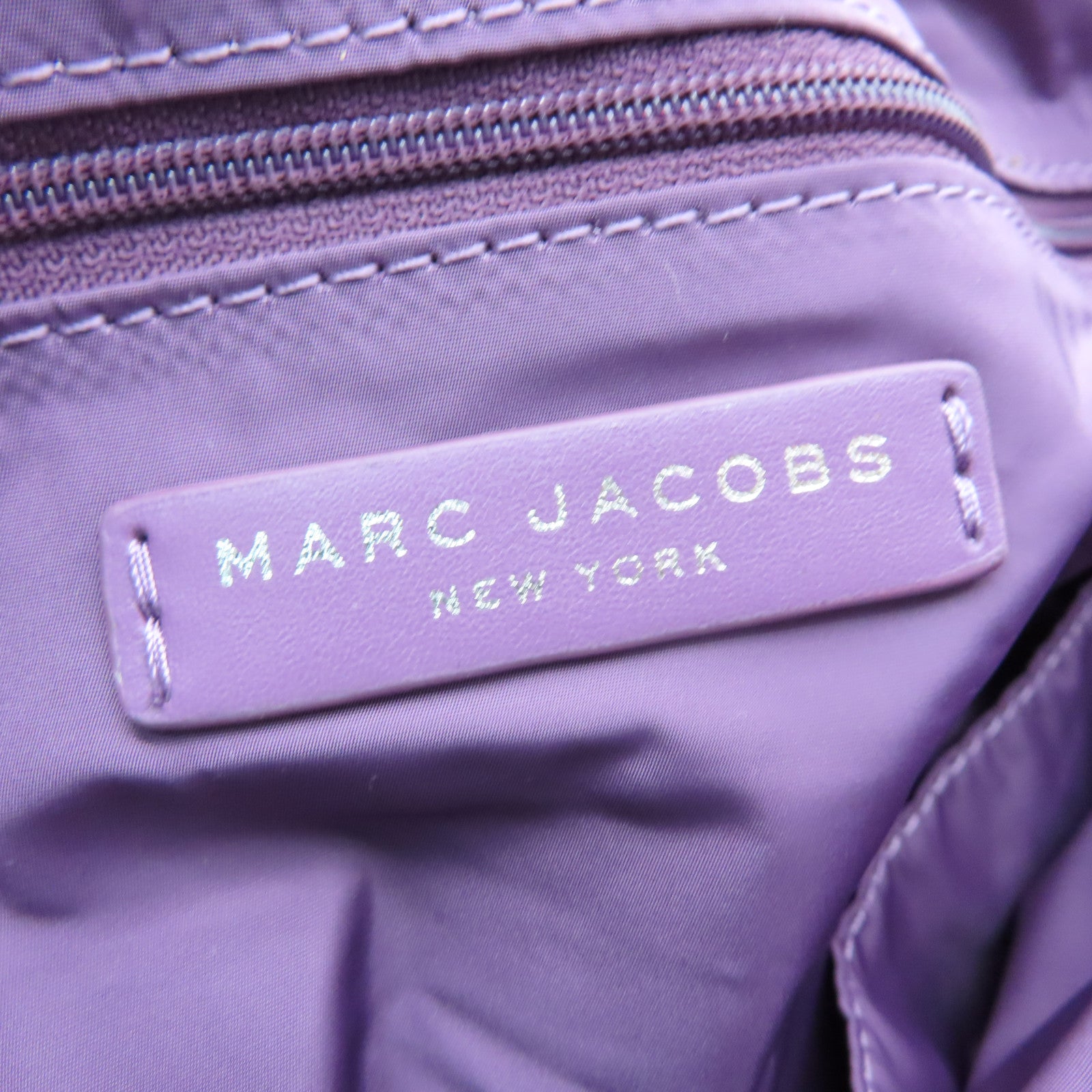 MARC JACOBS 尼龍Tote Bag銀扣手挽袋紫色