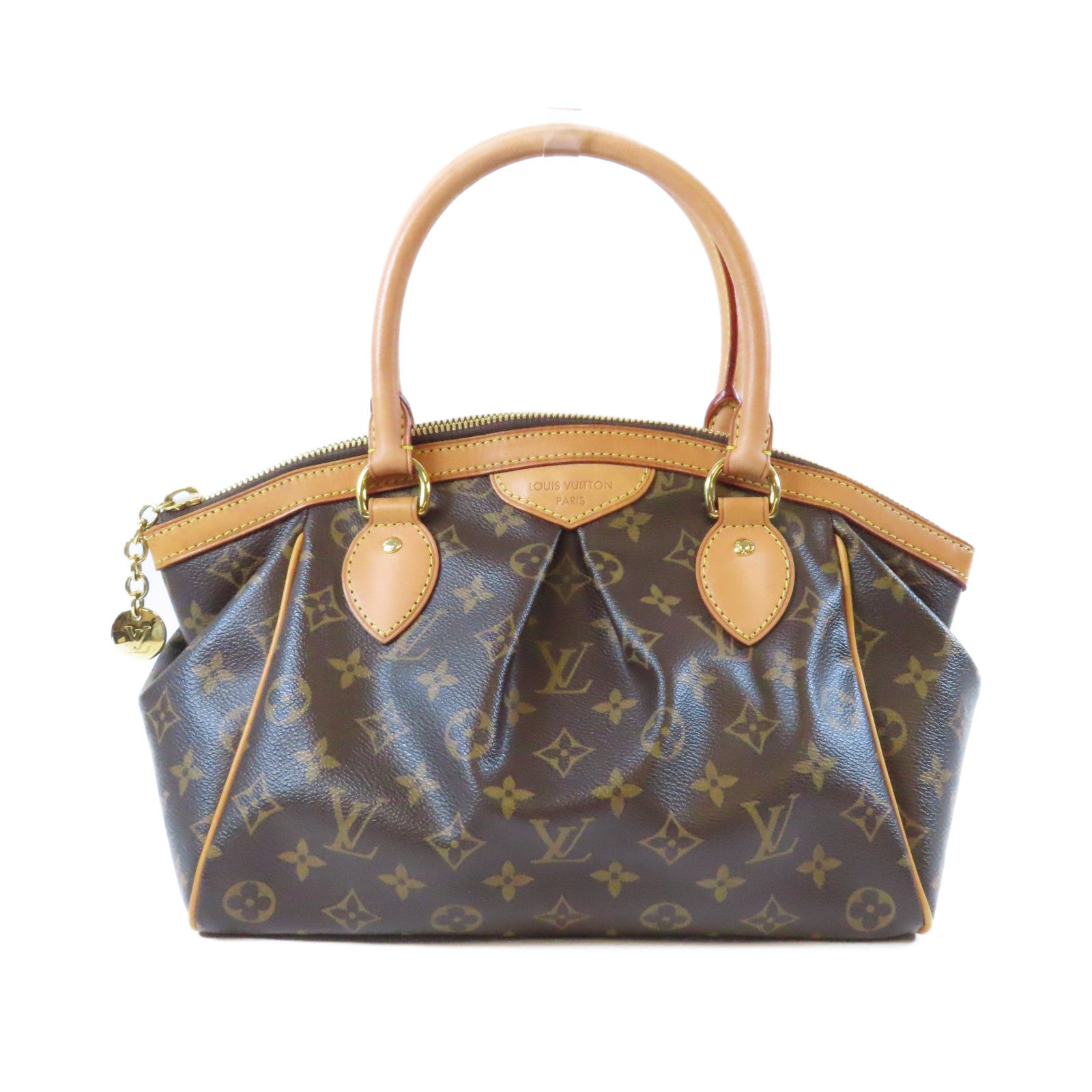 LOUIS VUITTON Monogram Tivoli PM金扣手挽袋啡色