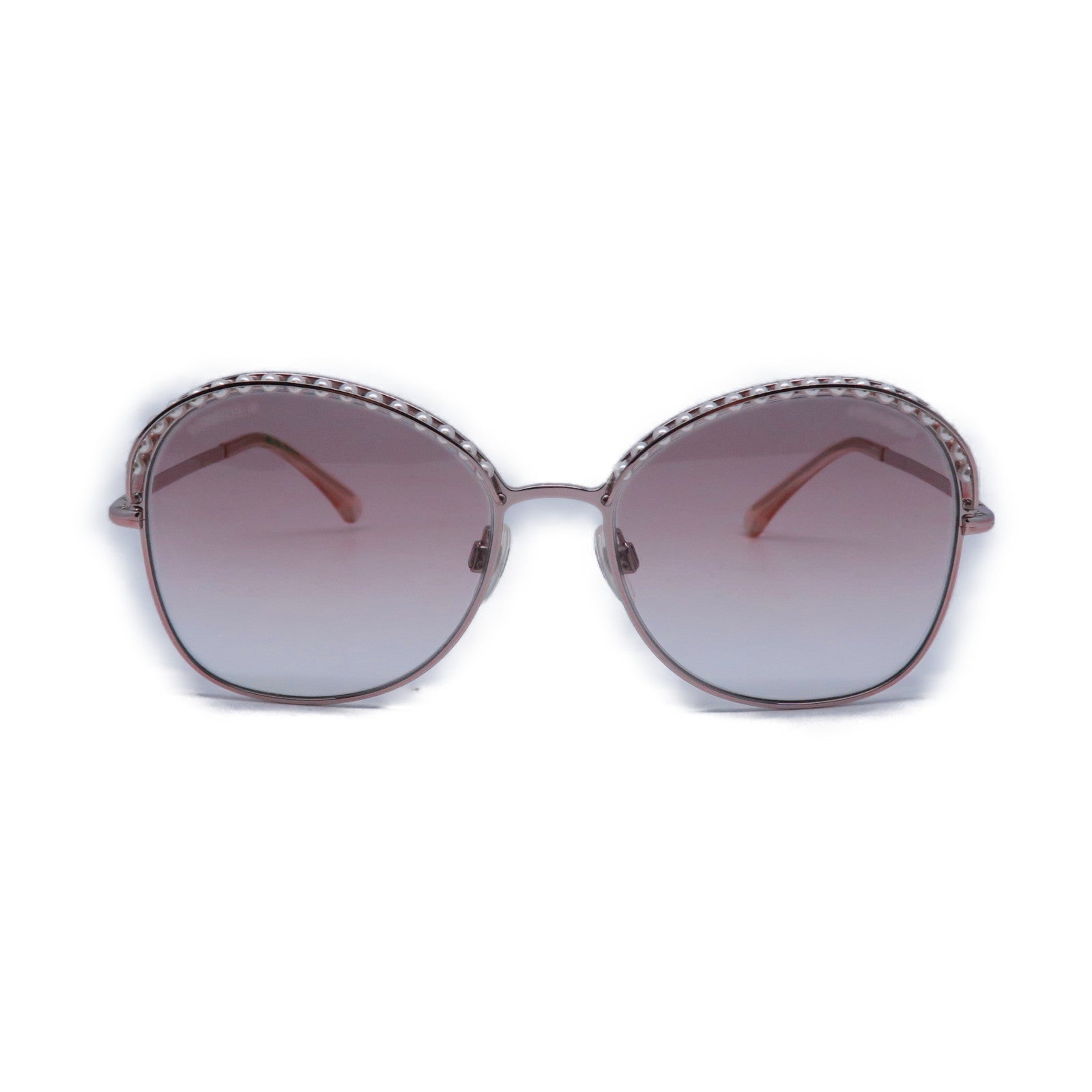 CHANEL 金属/PVC Sunglasses银扣太阳眼镜银色/紫色