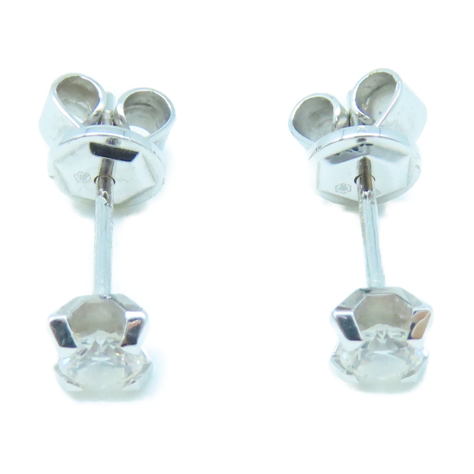 JEWELRY 18K White Gold Diamond Earring 1.5g Diamond Earrings