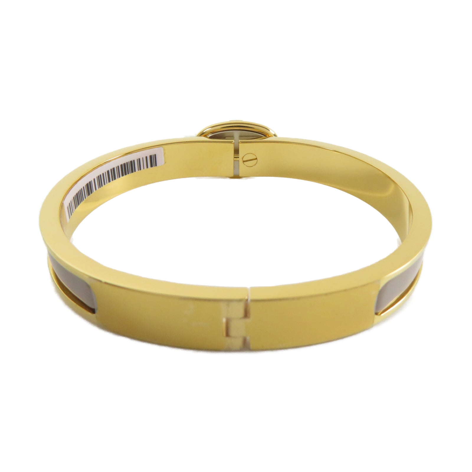 HERMES 金屬Mini Clic Chaine d'Ancre手鐲灰色/金色