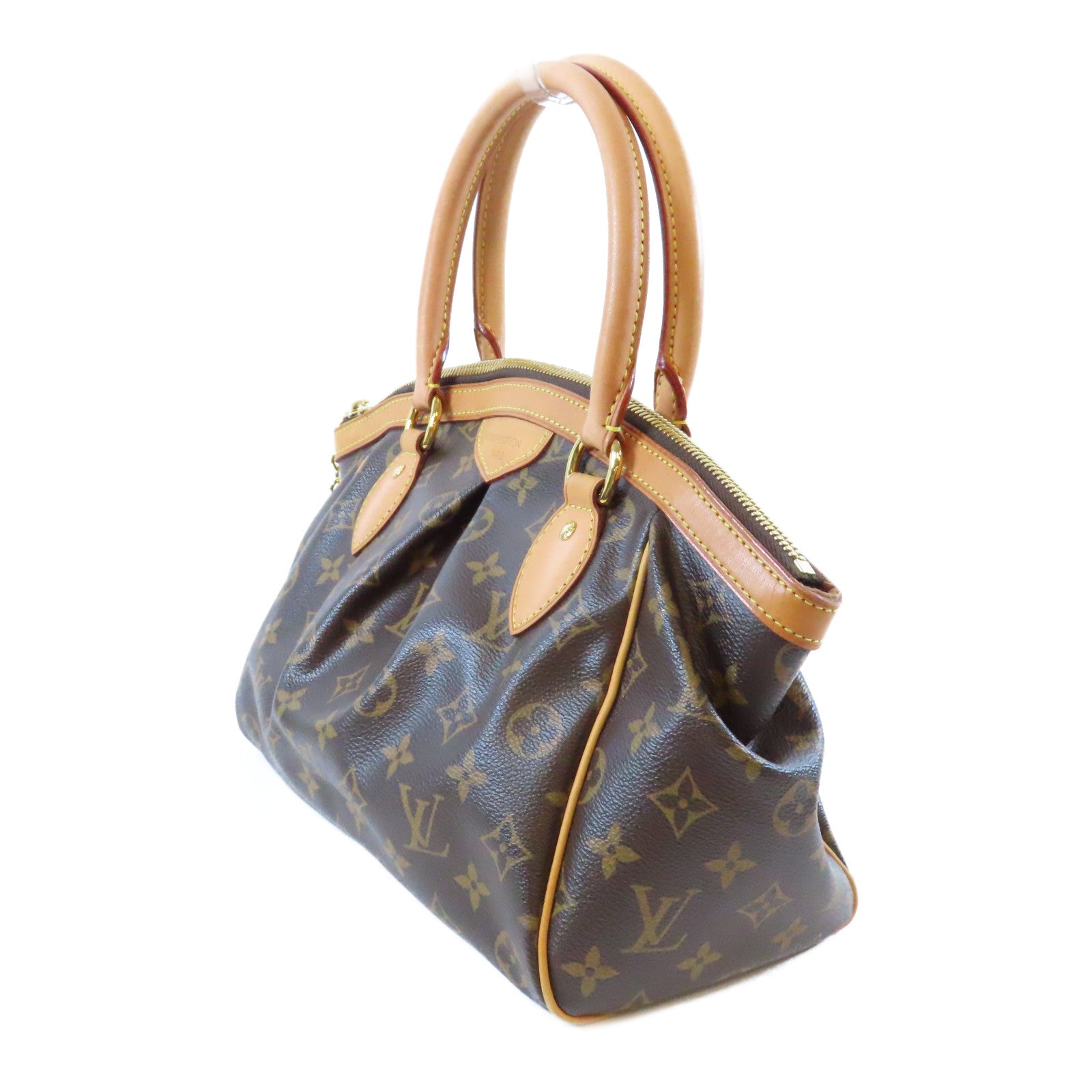 LOUIS VUITTON Monogram Tivoli PM金扣手挽袋啡色
