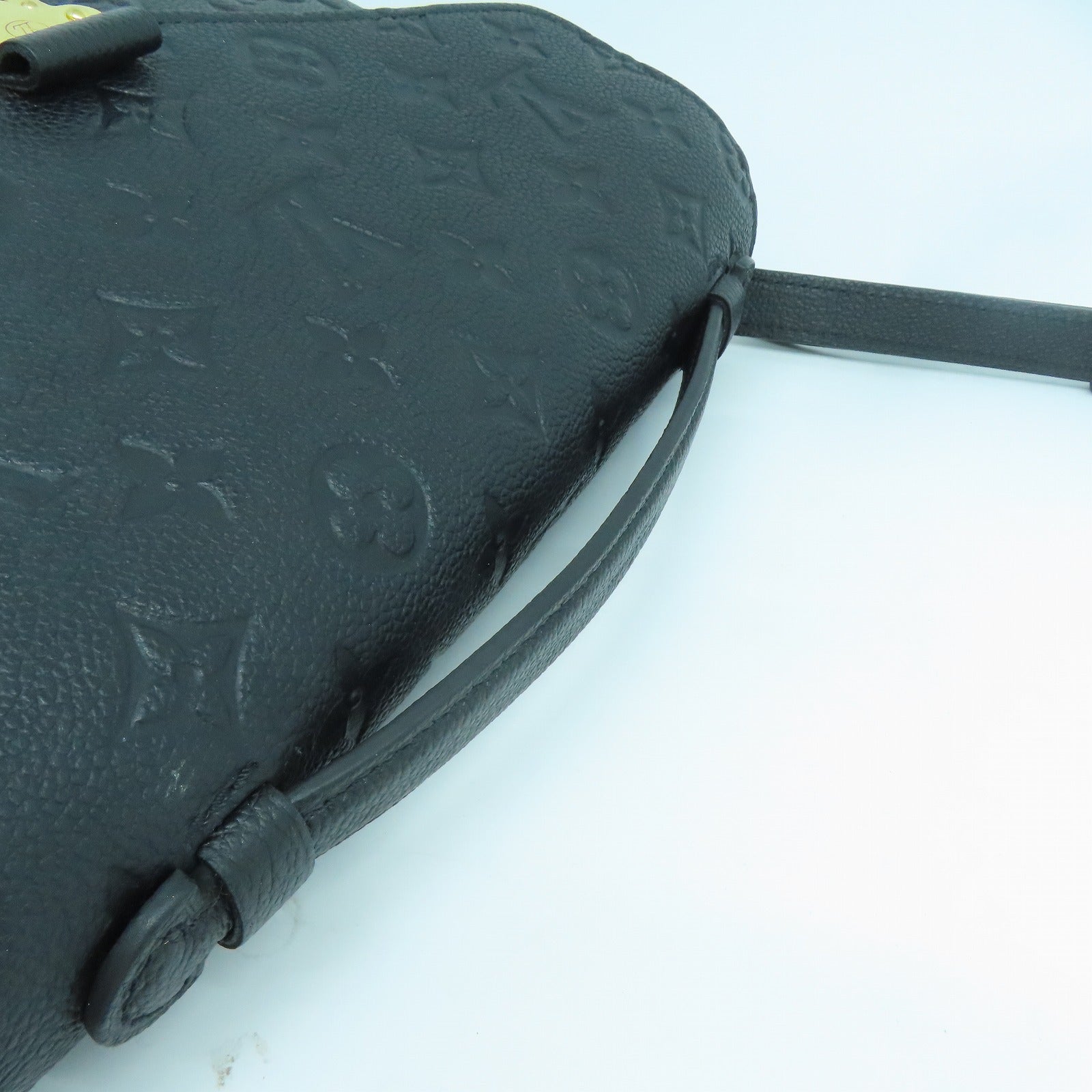 LOUIS VUITTON Monogram Empreinte Pochette Metis金扣手挽肩背兩用袋黑色