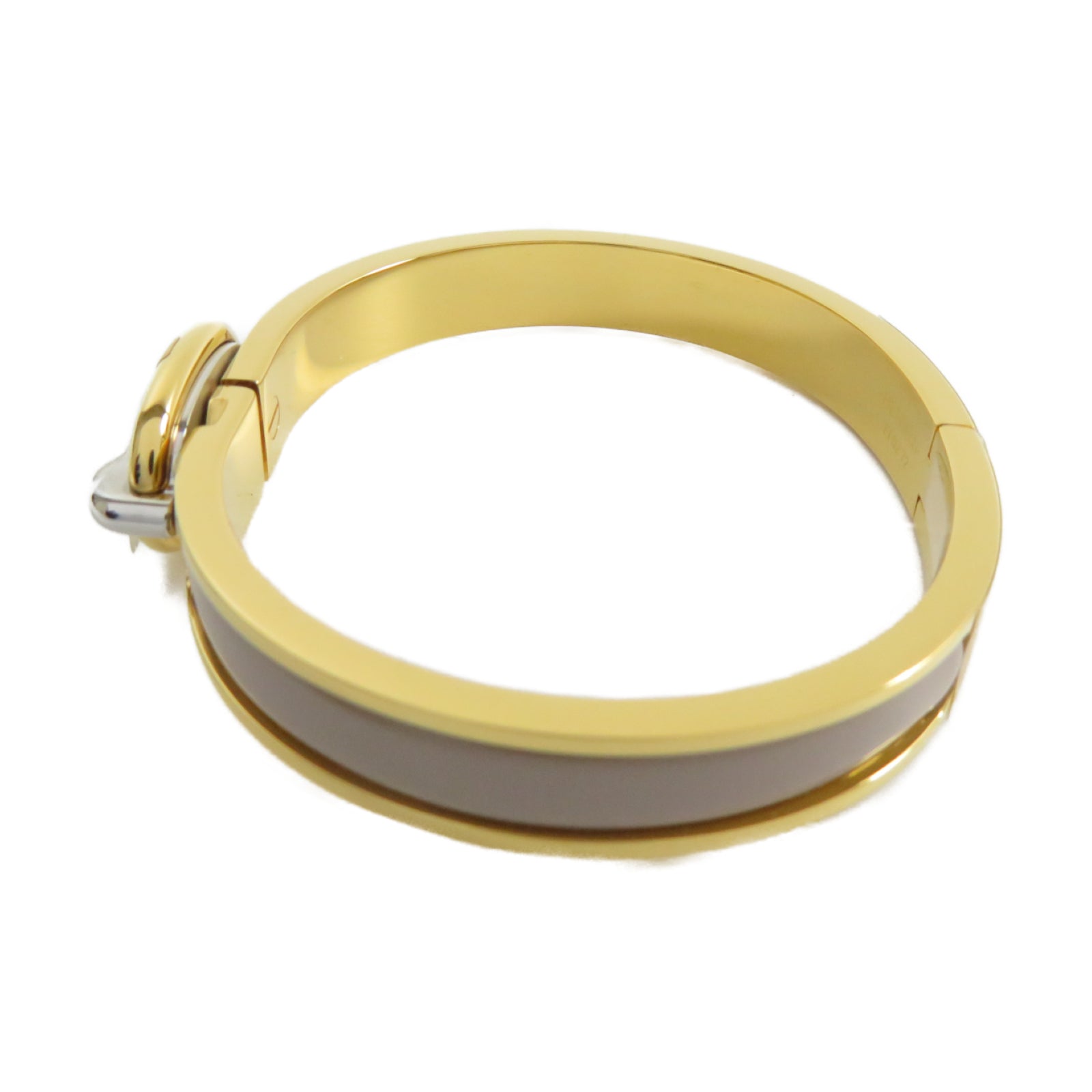 HERMES 金屬Mini Clic Chaine d'Ancre手鐲灰色/金色